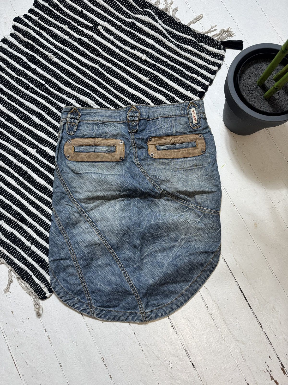 Other VINTAGE SEXY WOMAN AVANT GARDE DENIM SKIRT Size 30" / US 8 / IT 44 - 5 Thumbnail