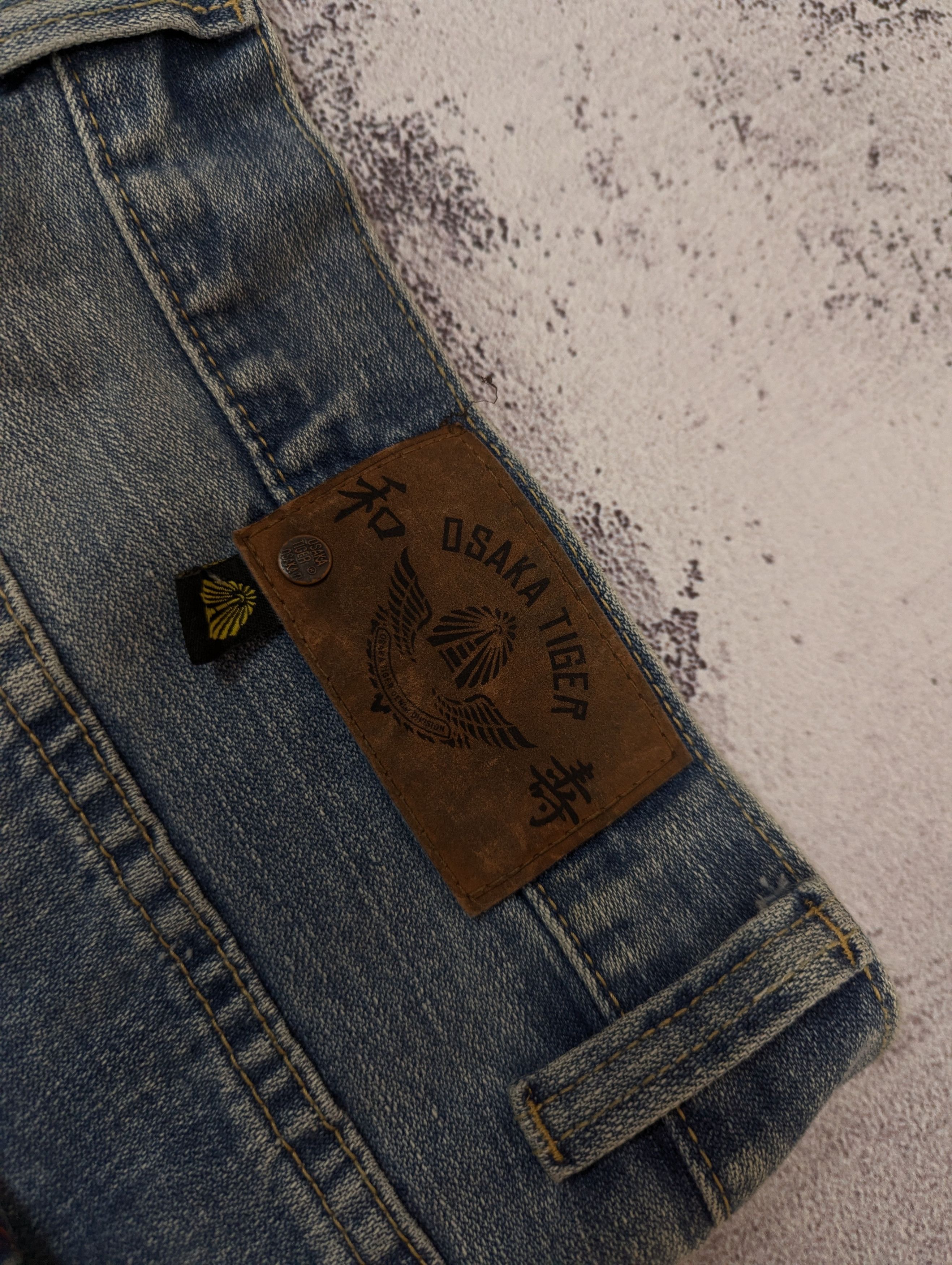 Japanese Brand Osaka Tiger Japanese Distressed Light Blue Jeans Mens Sz 38R Size US 38 / EU 54 - 10 Thumbnail