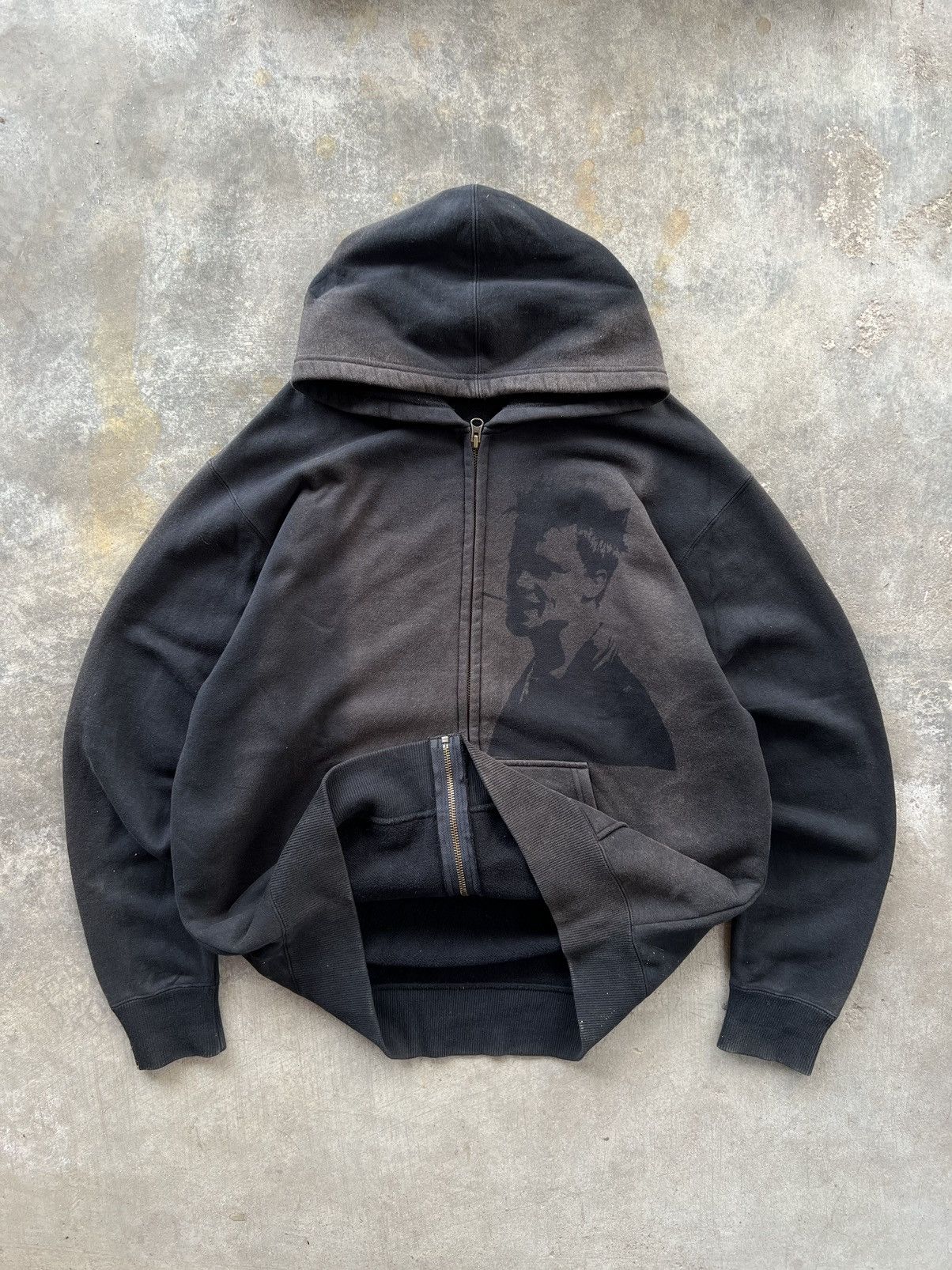 Vintage Faded Black Tyler Durden Hoodie Inspired of Flight Club Size US M / EU 48-50 / 2 - 6 Thumbnail