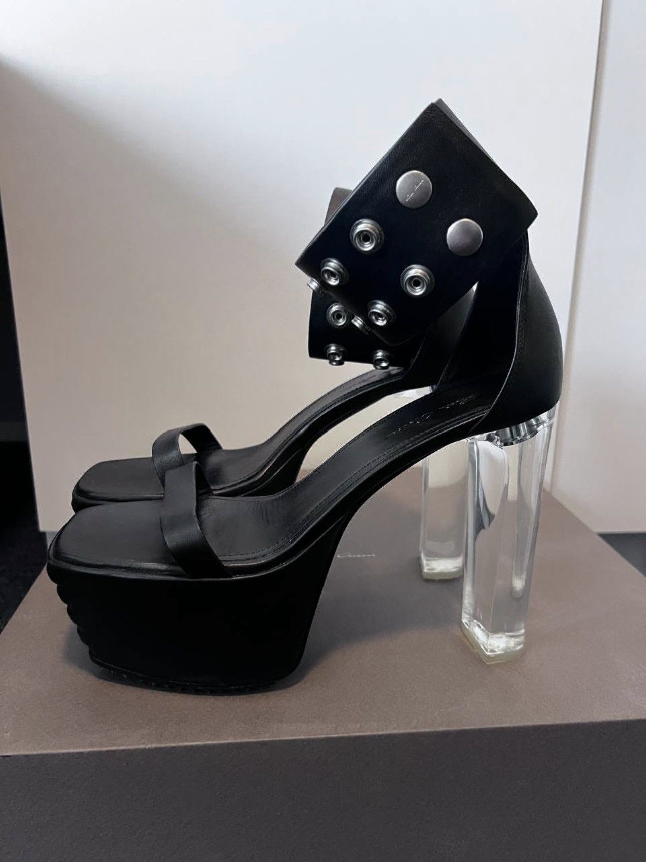 Rick Owens Rick Owens 23ss Munimal Grill Leather Platform Sandals Heels Size US 8 / IT 38 - 1 Thumbnail