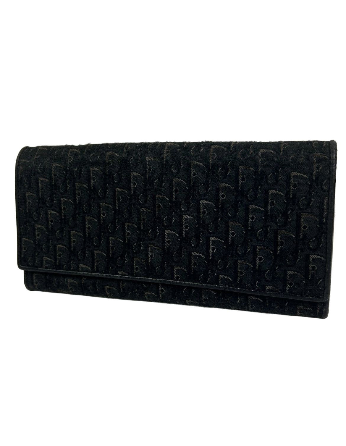 Dior Dior Black Trotter Leather Long Wallet Size ONE SIZE - 1 Thumbnail
