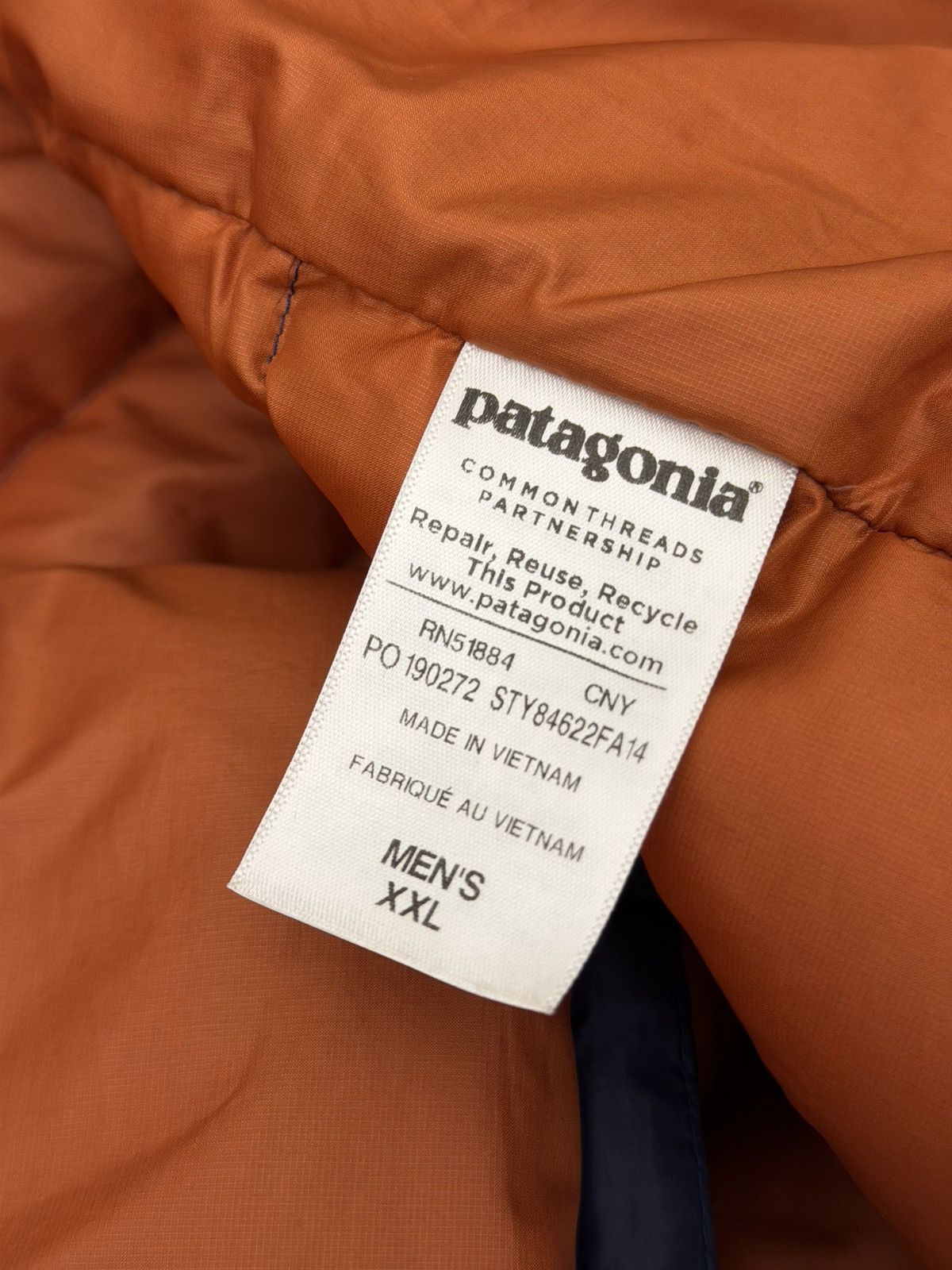 Patagonia Patagonia STY84622FA14 Goose Down Puffer Vest Full Zip XXL Size US XXL / EU 58 / 5 - 11 Thumbnail