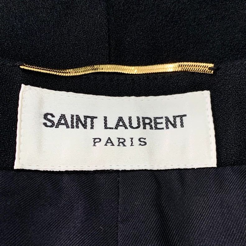Saint Laurent Paris Saint Laurent Black Vertical Beaded Casual Pleated Culottes Size 37" - 5 Thumbnail