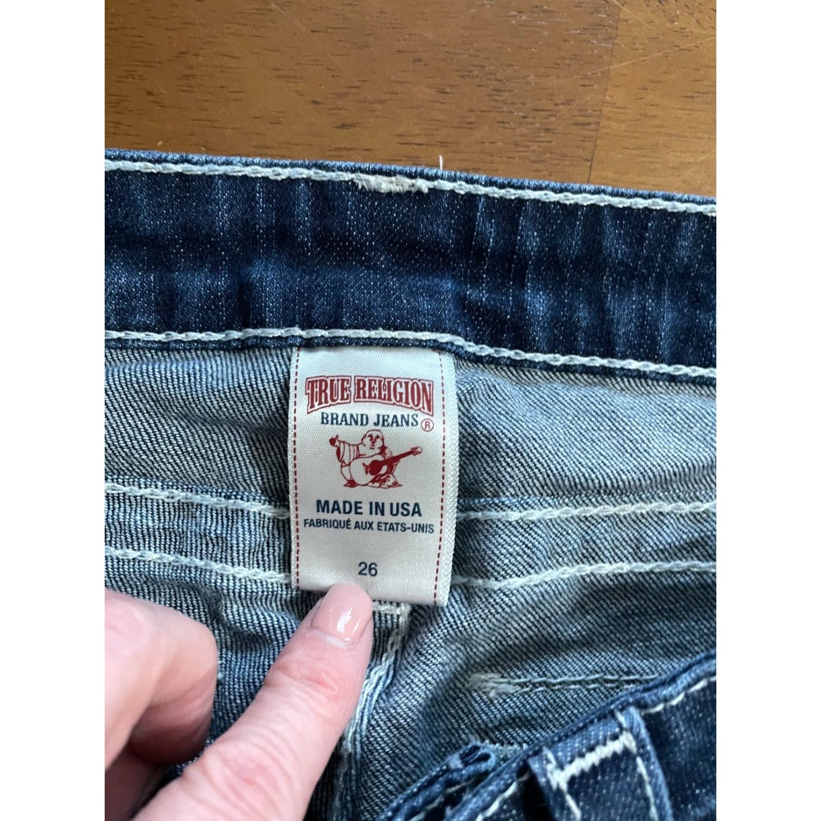 True Religion True Religion Women's Jeans Size 26 Dark Wash Skinny Denim 100% Cotton Regular Rise LS Pockets Blue Denim Skinny Jeans Women Size 26" / US 2 / IT 38 - 6 Thumbnail