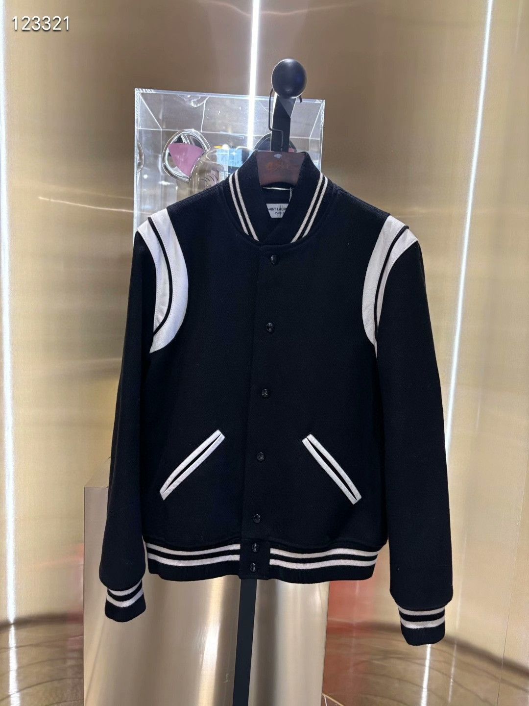 Saint Laurent Paris Saint Laurent Wool Blend Baseball Jacket Size US M / EU 48-50 / 2 - 1 Thumbnail