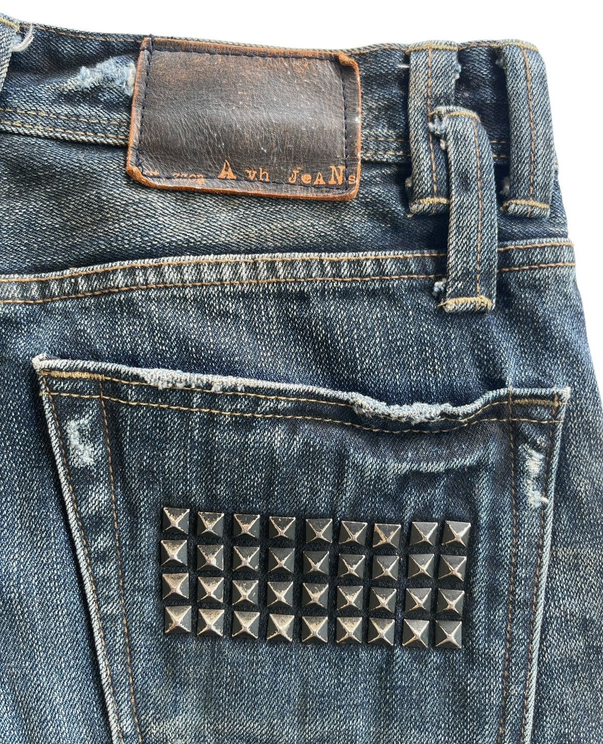 Vintage A.V.H Distressed Rusty Faded Studded Denim Size US 30 / EU 46 - 11 Thumbnail