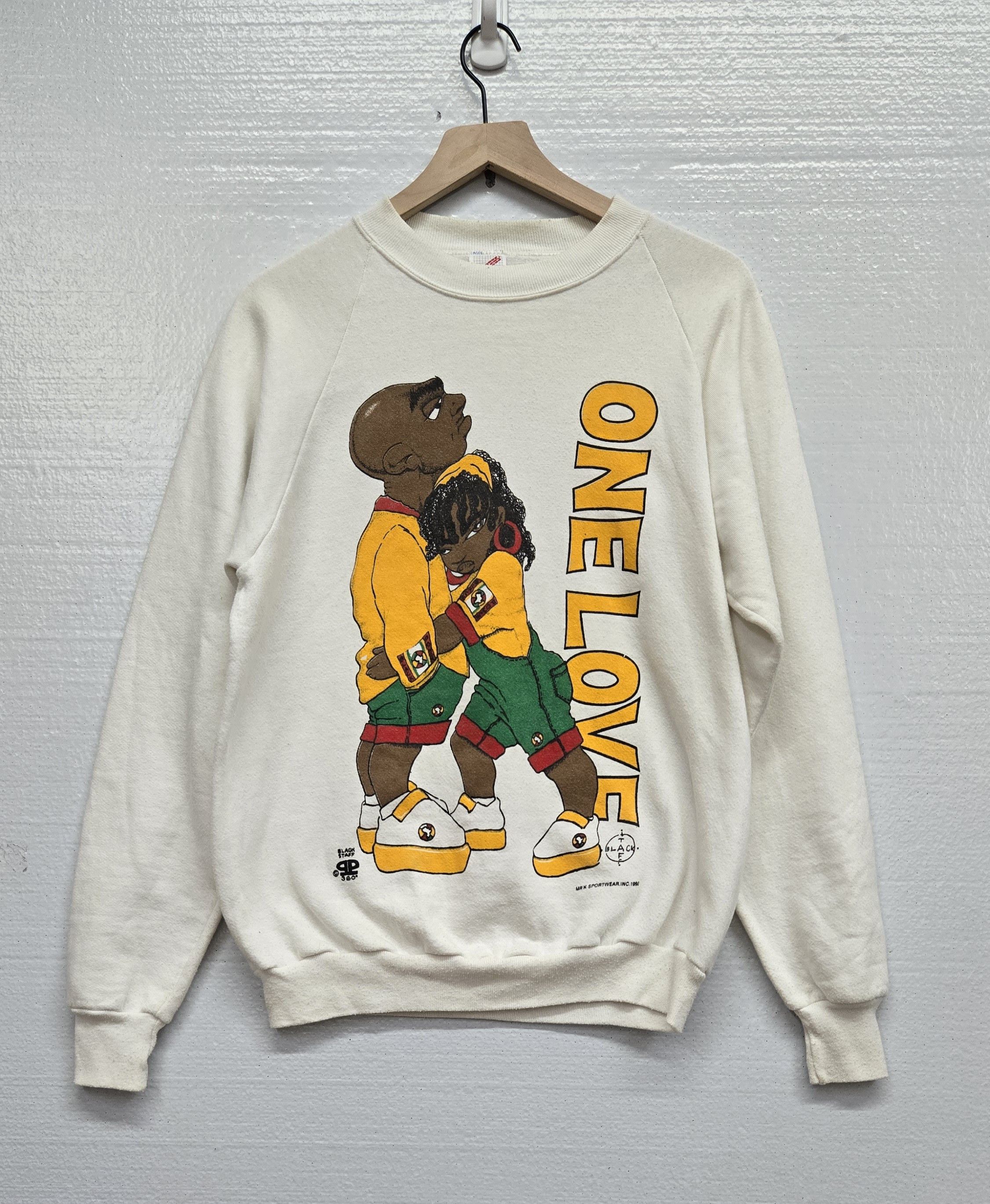 Vintage Vintage 1992 Black Heritage one love sweater size Large Size US L / EU 52-54 / 3 - 1 Thumbnail