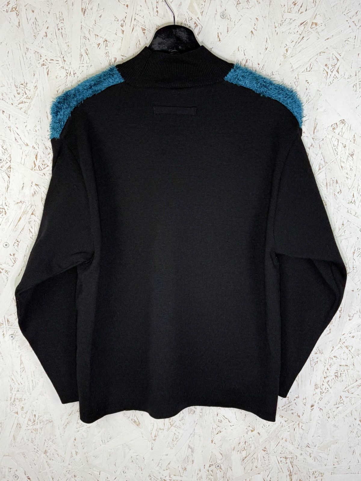Jean Paul Gaultier Vintage Jean Paul Gaultier Fur Knit Sweater Black Blue 40 Size S / US 4 / IT 40 - 4 Thumbnail