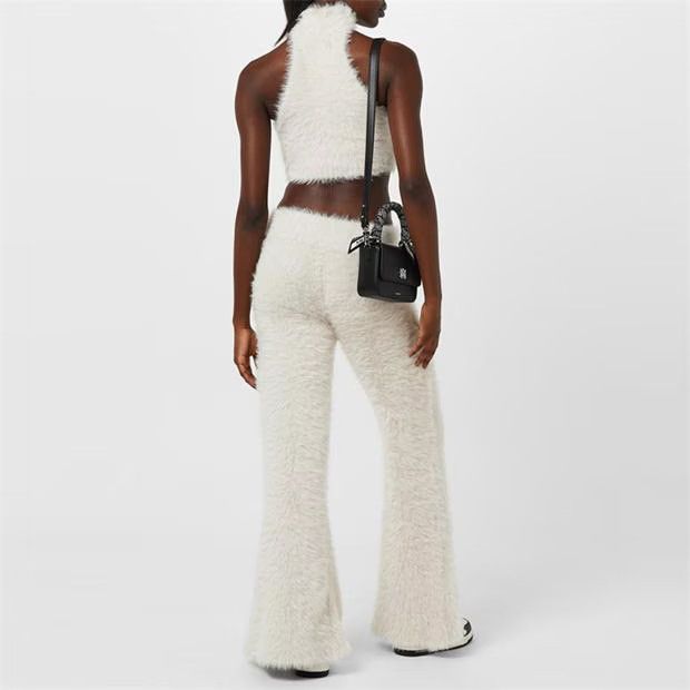 Amiri o1g2r1mq0824 Furry Halter Tops in White Size L / US 10 / IT 46 - 5 Thumbnail