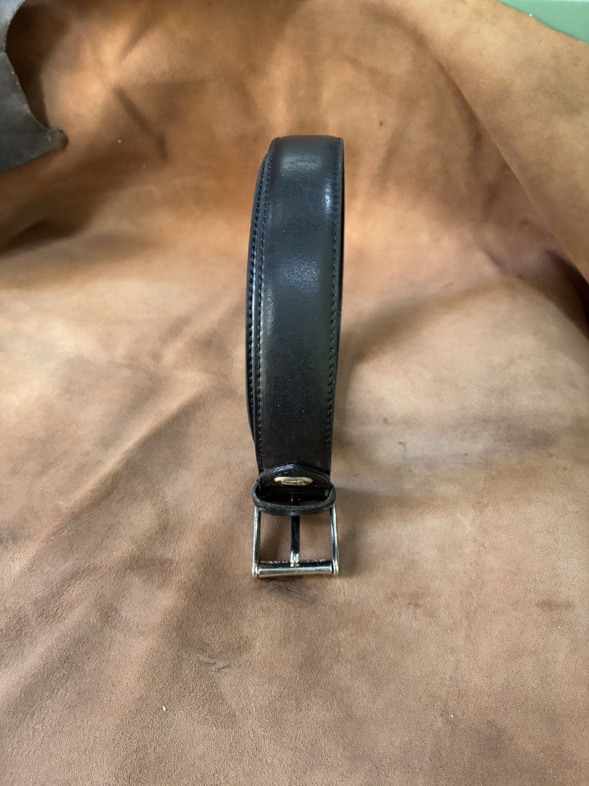 Burberry BURBERRY BLACK LEATHER BELT Size 38 - 2 Thumbnail