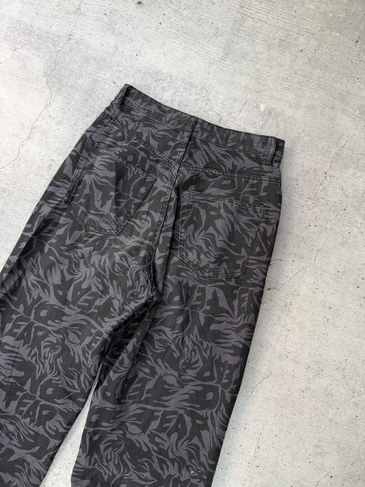 No Fear No Fear x H&M Monogram Printed Wide Denim Pants Jeans Size US 30 / EU 46 - 2 Thumbnail