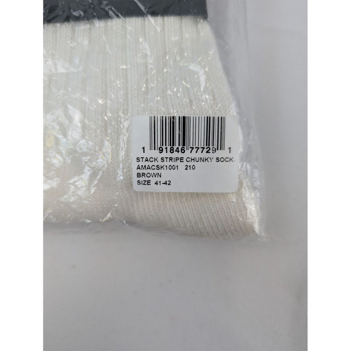 Amiri o1rshd1 Size: 41-42 / Stack Stripe Chunky Socks in Brown Size ONE SIZE - 12 Thumbnail