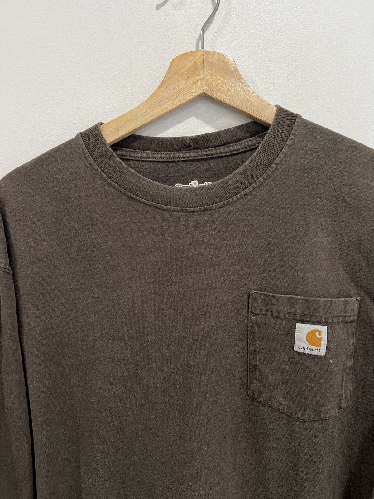 Carhartt Vintage Carhartt Longsleeve Shirt brown Size US M / EU 48-50 / 2 - 2 Thumbnail