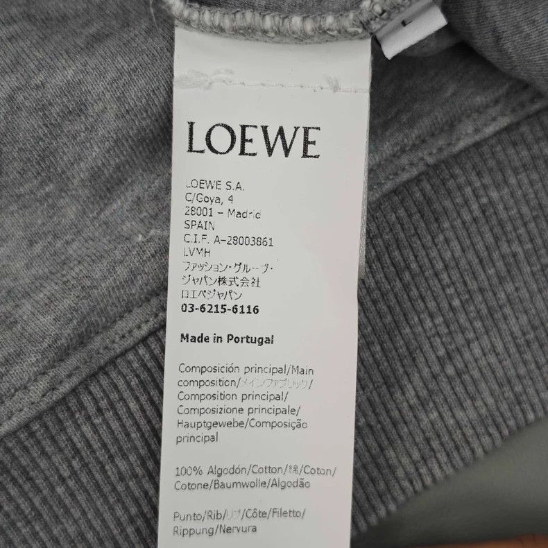 Loewe LOEWE Gray embroidered bee logo hoodie Size L / US 10 / IT 46 - 6 Thumbnail
