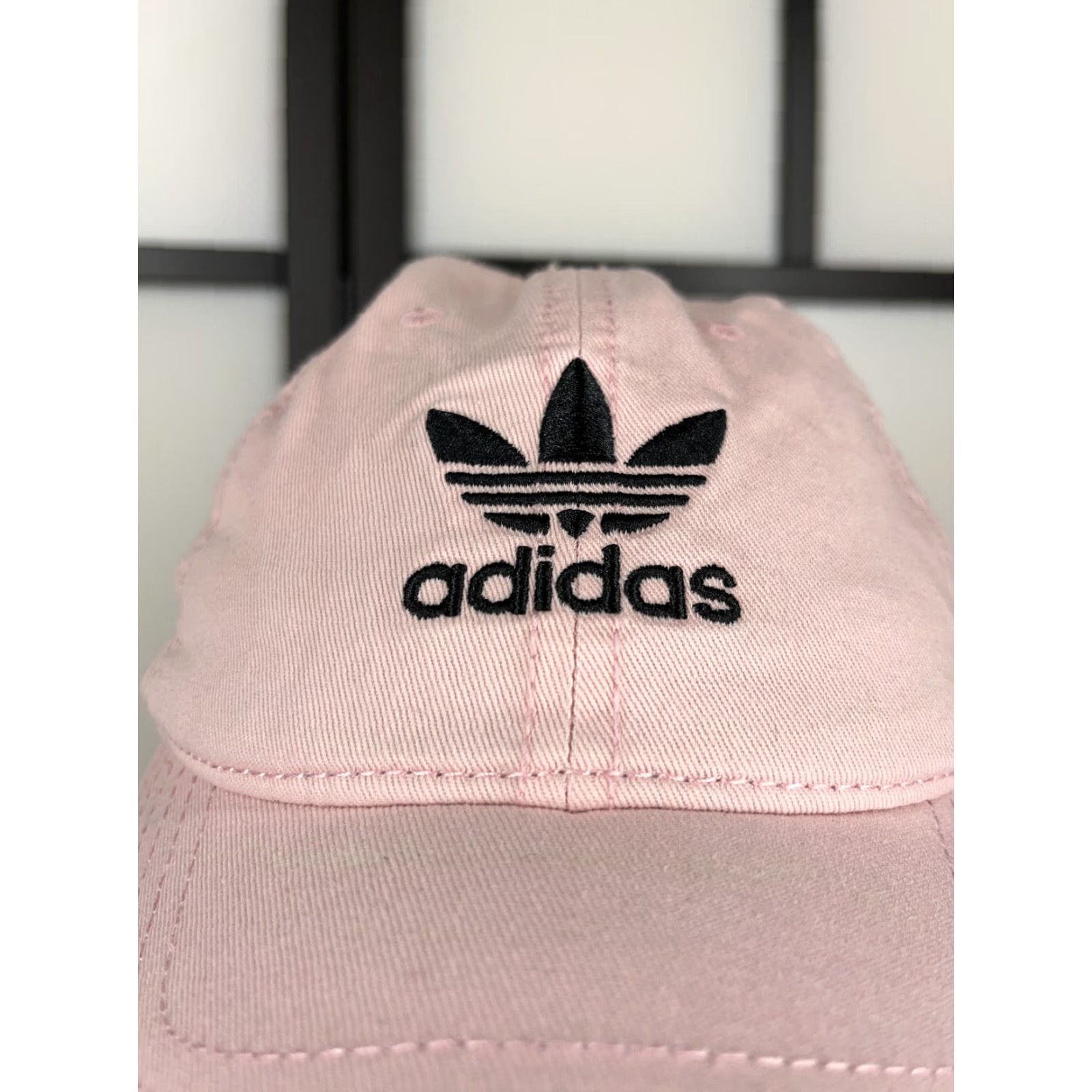 Adidas Adidas Hat Cap Strap Back Womens One Size Pink Twill 100% Cotton Trefoil Size ONE SIZE - 2 Thumbnail