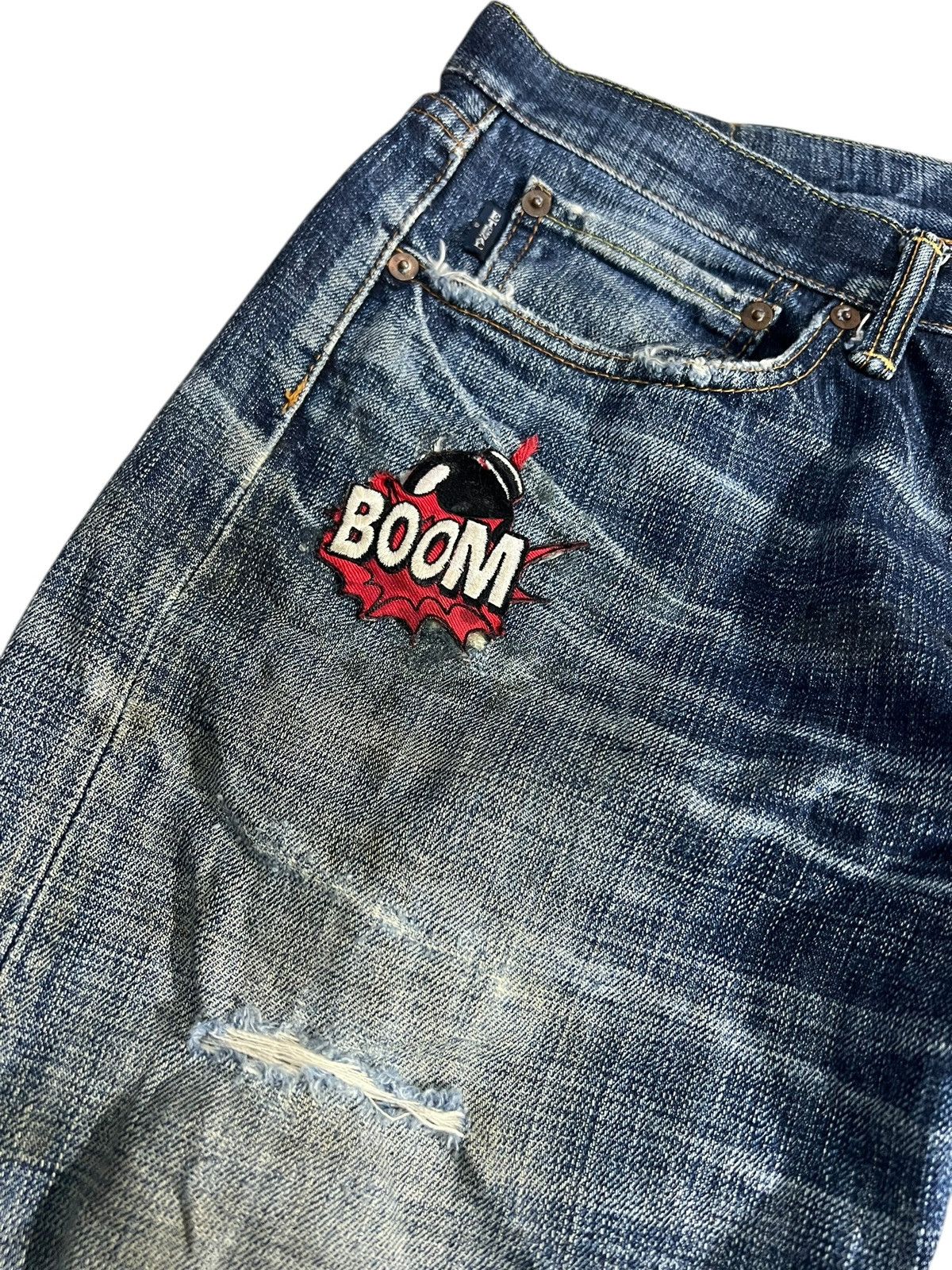 Japanese Brand Vintage Eternal Patchwork Distress Claw Jean Japan Size US 34 / EU 50 - 8 Thumbnail