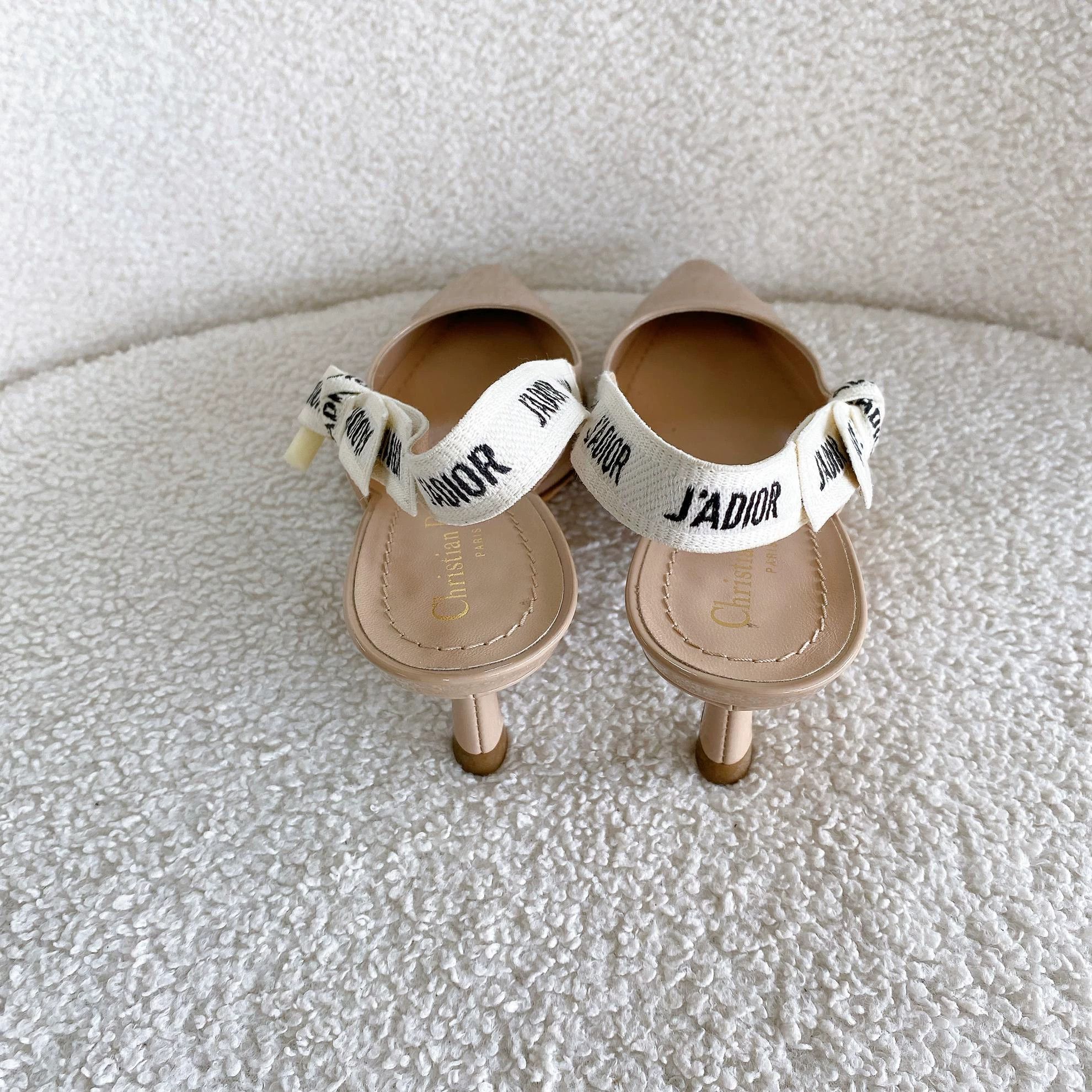 Dior Christian Dior Nude Low Heel Sandals 37 4818 Size US 6.5 / IT 36.5 - 5 Thumbnail