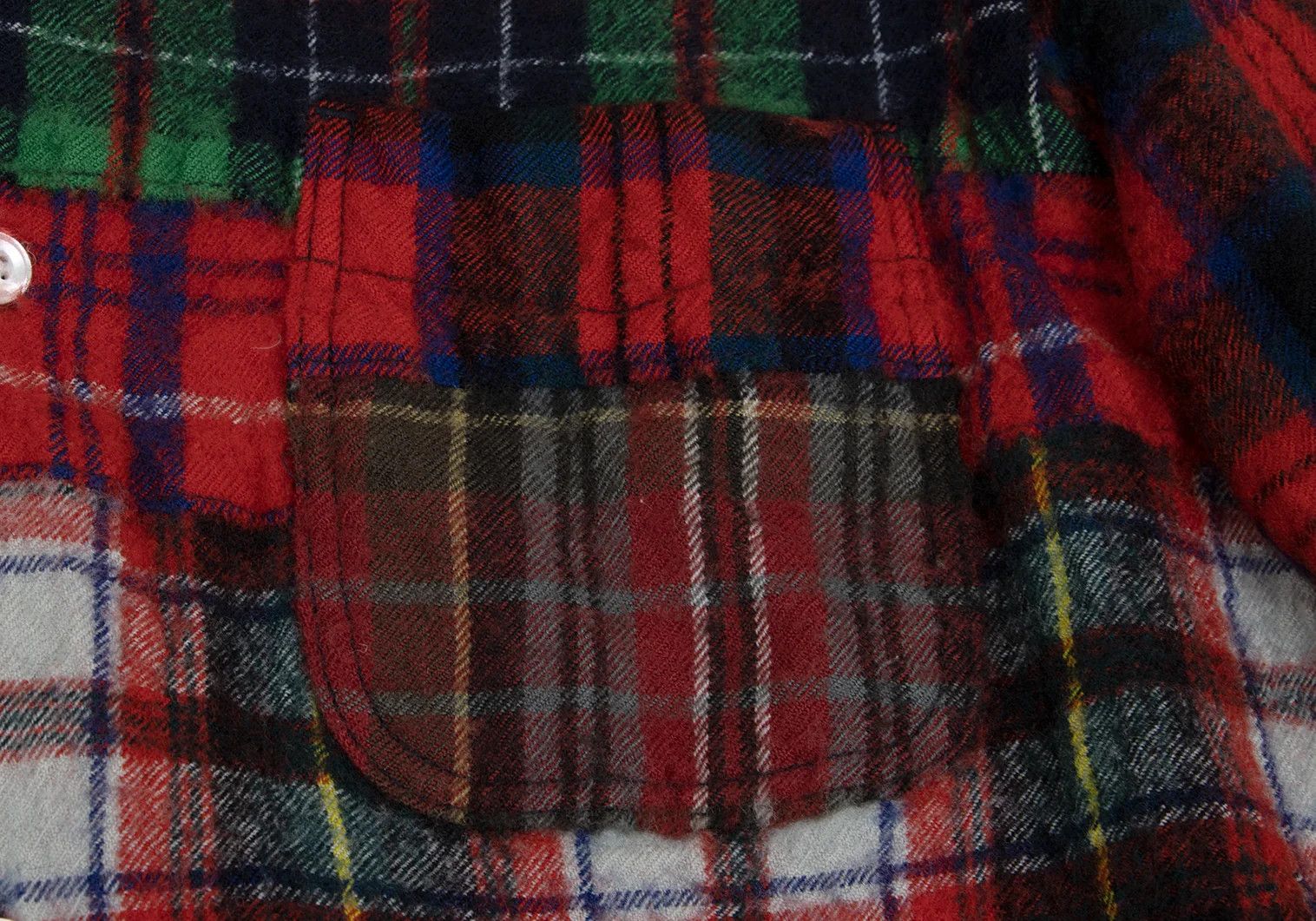 Junya Watanabe Wool Crazy Check Flannel Shirt in Red and Green S Size US S / EU 44-46 / 1 - 5 Thumbnail