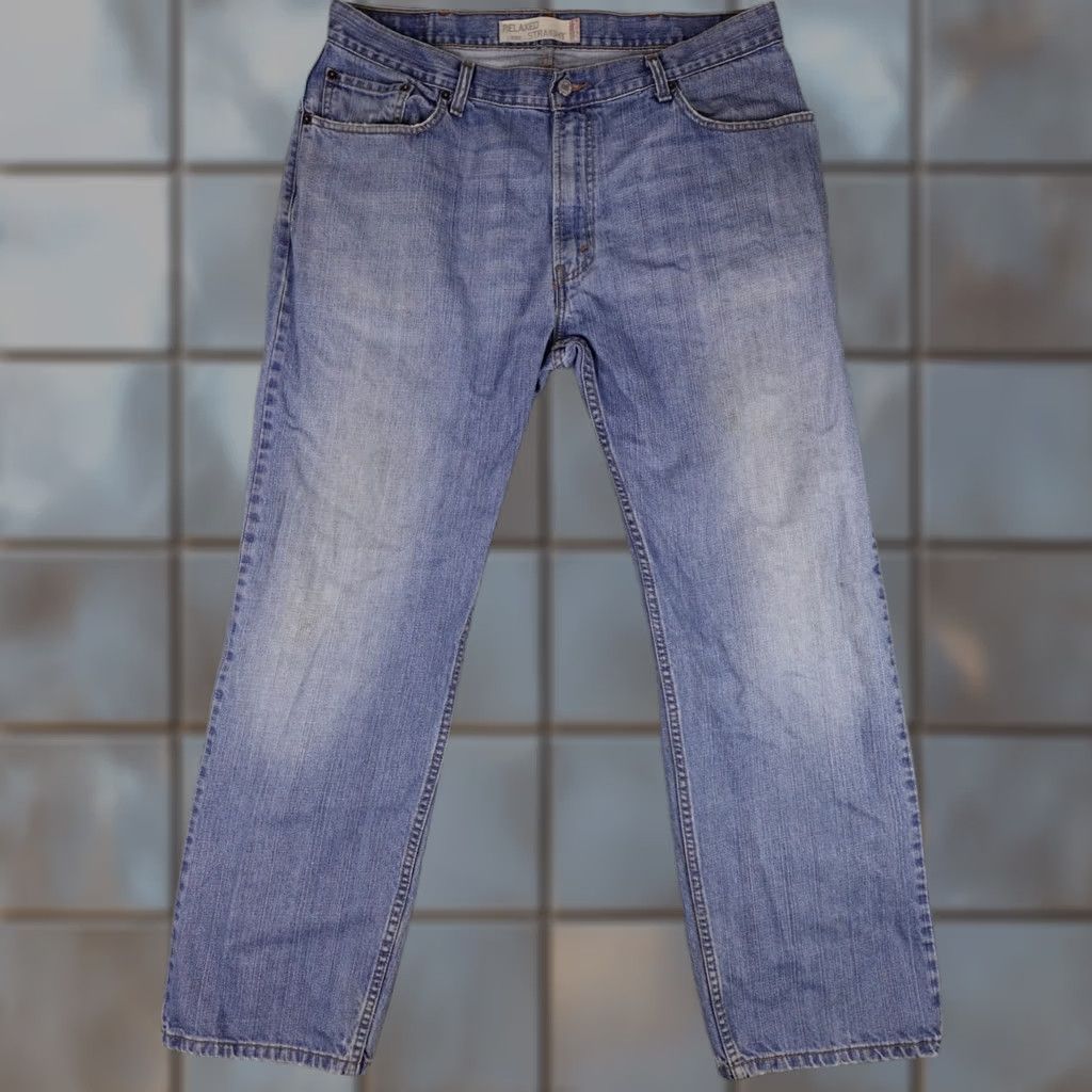 Levi's Levi's 559 Jeans Mens 38x32 Blue Denim Light Wash Relaxed Straight Loose Baggy Size US 38 / EU 54 - 1 Thumbnail
