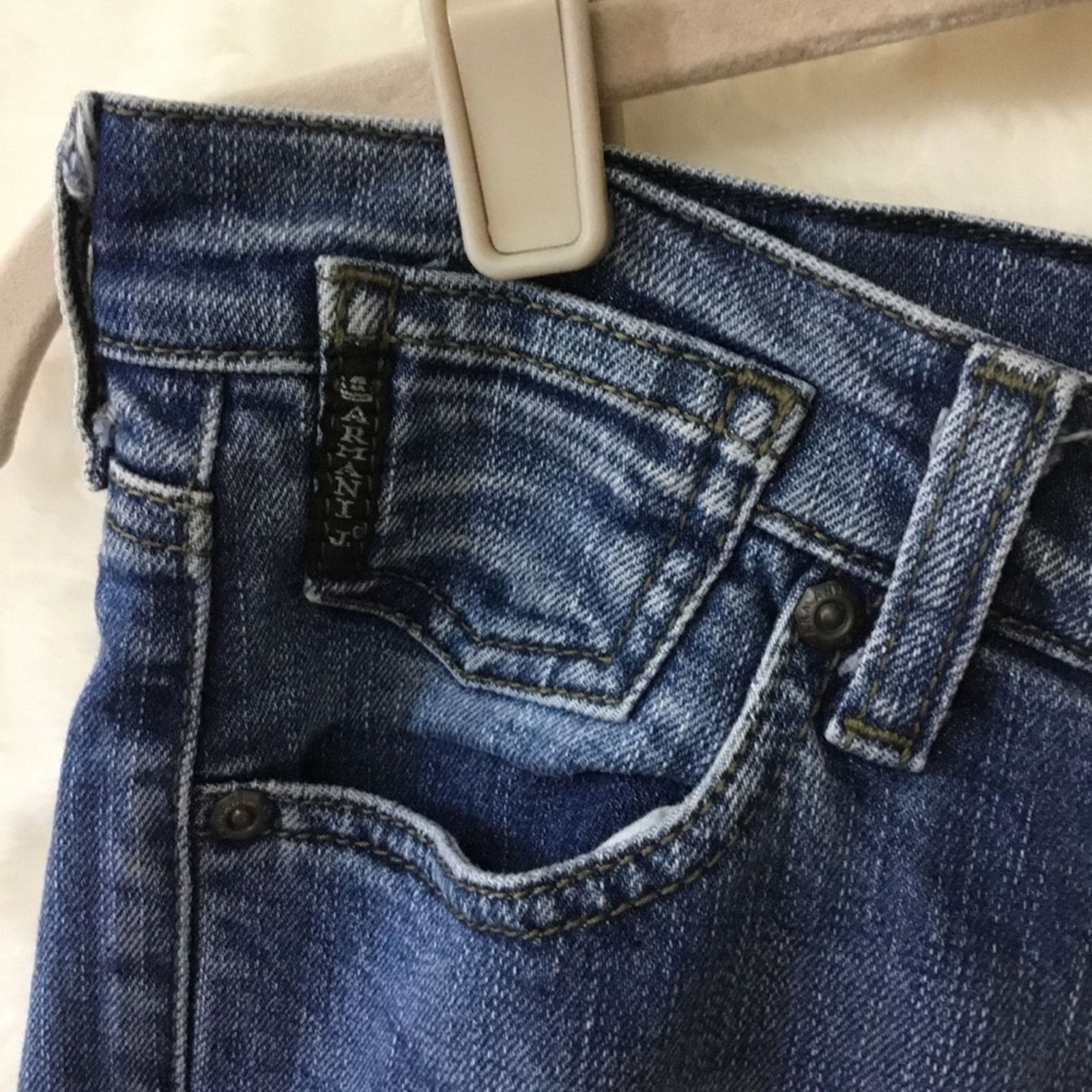Armani Armani Jeans Indigo Blue 005 Series Slim Bootcut Denim Size 29" - 3 Thumbnail