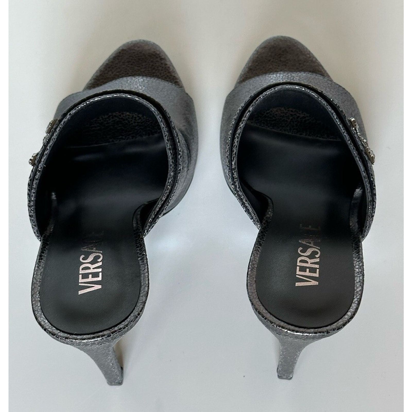 Versace NIB $990 Versace Virtus Leather Black Sandals 11 US 1011901 Size US 11 / IT 41 - 11 Thumbnail