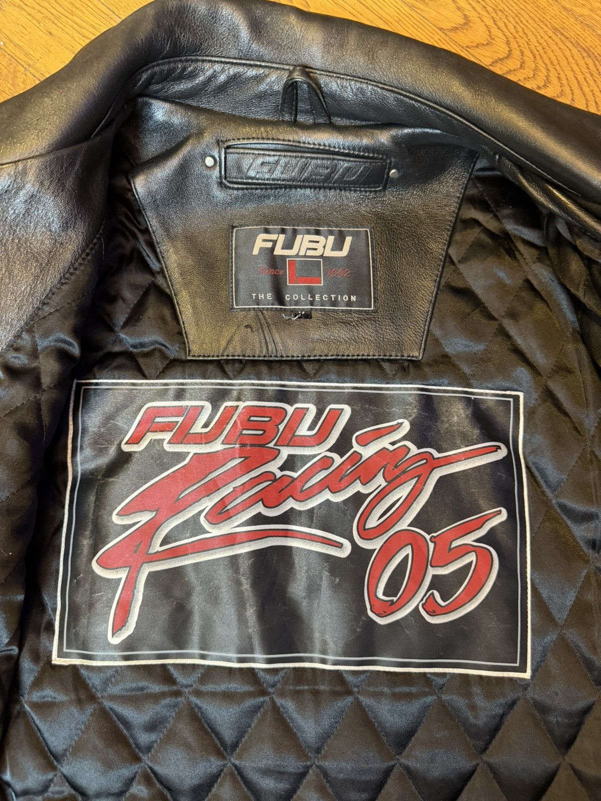 Fubu Vintage Fubu racing team leather jacket Size US XL / EU 56 / 4 - 11 Thumbnail