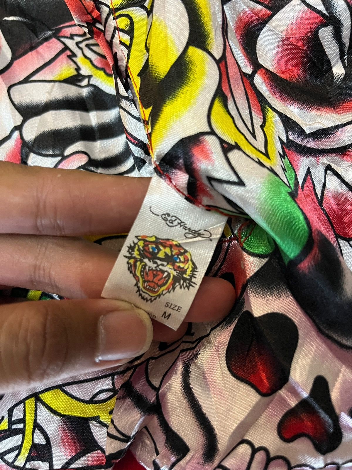 Ed Hardy × Vintage Ed Hardy Y2K Reversible Hooded Zipper Size US L / EU 52-54 / 3 - 10 Thumbnail