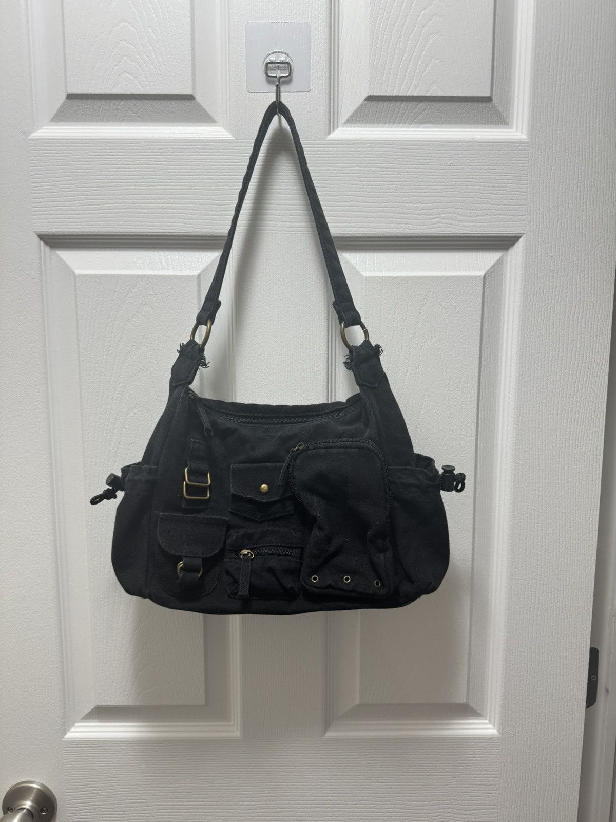 Avant Garde Black Cargo Military Bag Balenciaga Style Japan