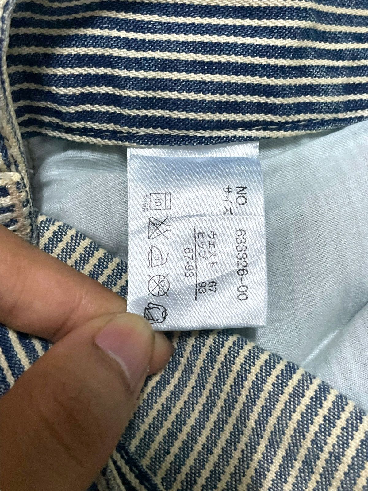 Vintage Vintage Japanese Denim Hickory Iconic Stripe Railroad Jeans Size US 32 / EU 48 - 10 Thumbnail