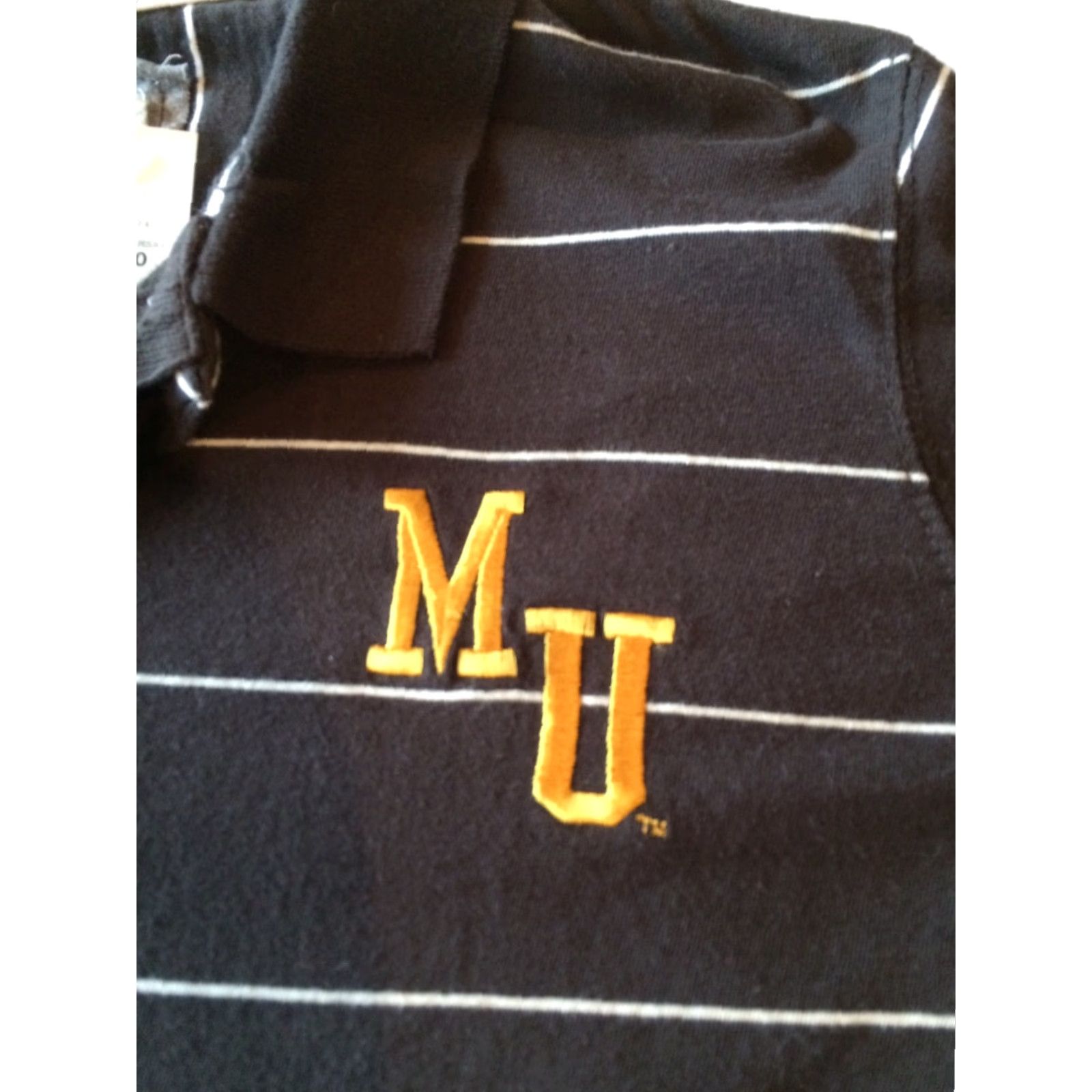 Vintage VINTAGE Missouri MU Tigers Polo Shirt XL NWT Sewn Logo Brown Striped Mens Shirt Polo XL Brown Tigers Missouri NWT Sewn Logo Size US XL / EU 56 / 4 - 2 Thumbnail