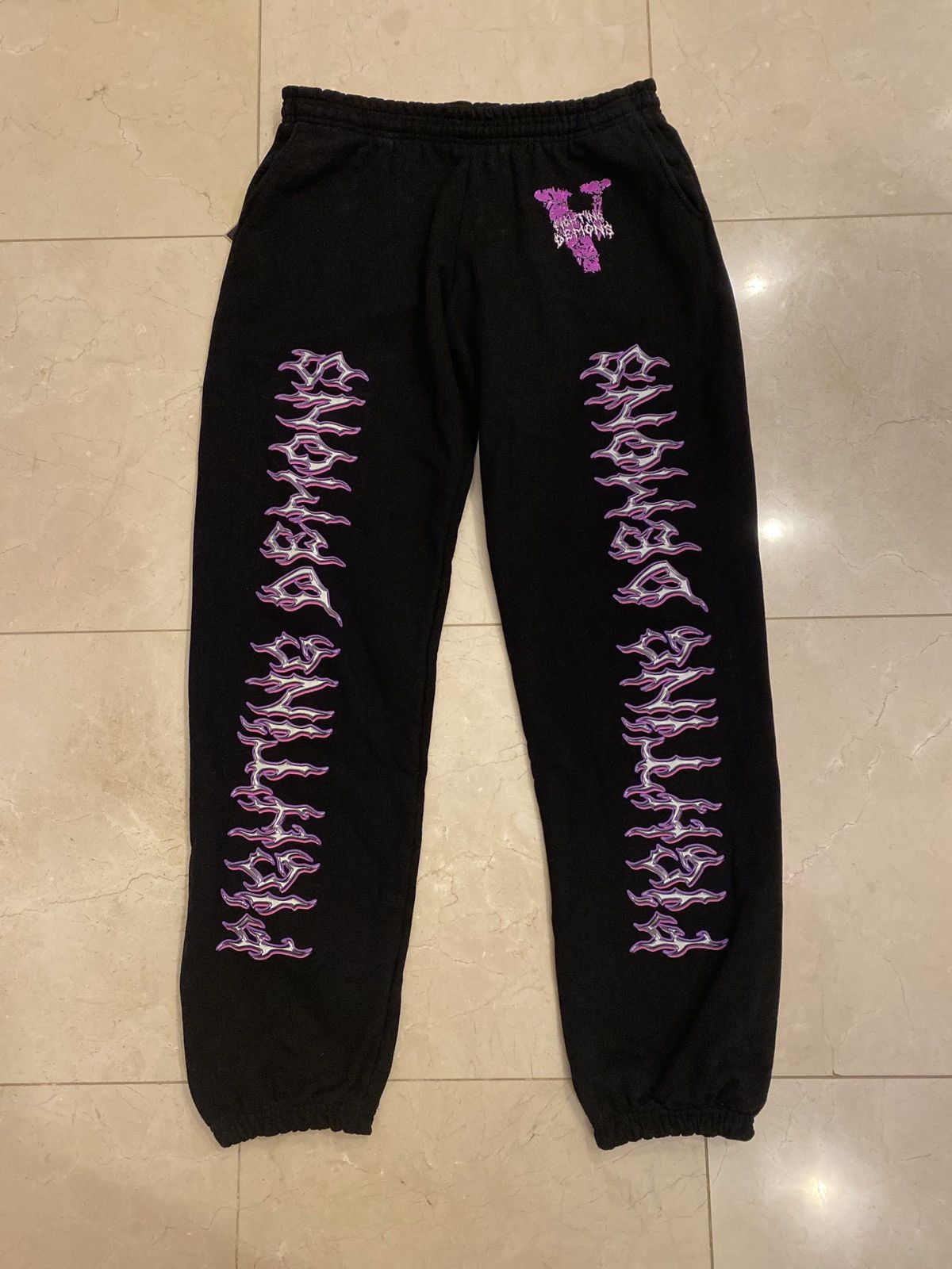 999 Club × Vlone Juice WRLD X VLONE Rider Sweatpants Size US 35 - 1 Thumbnail
