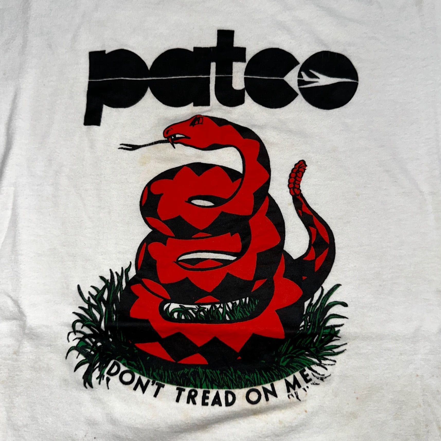 Vintage Vintage Patco Snake Ringer T-Shirt 80s Men Small White Rock Grunge Vintage Theme Size US S / EU 44-46 / 1 - 2 Thumbnail