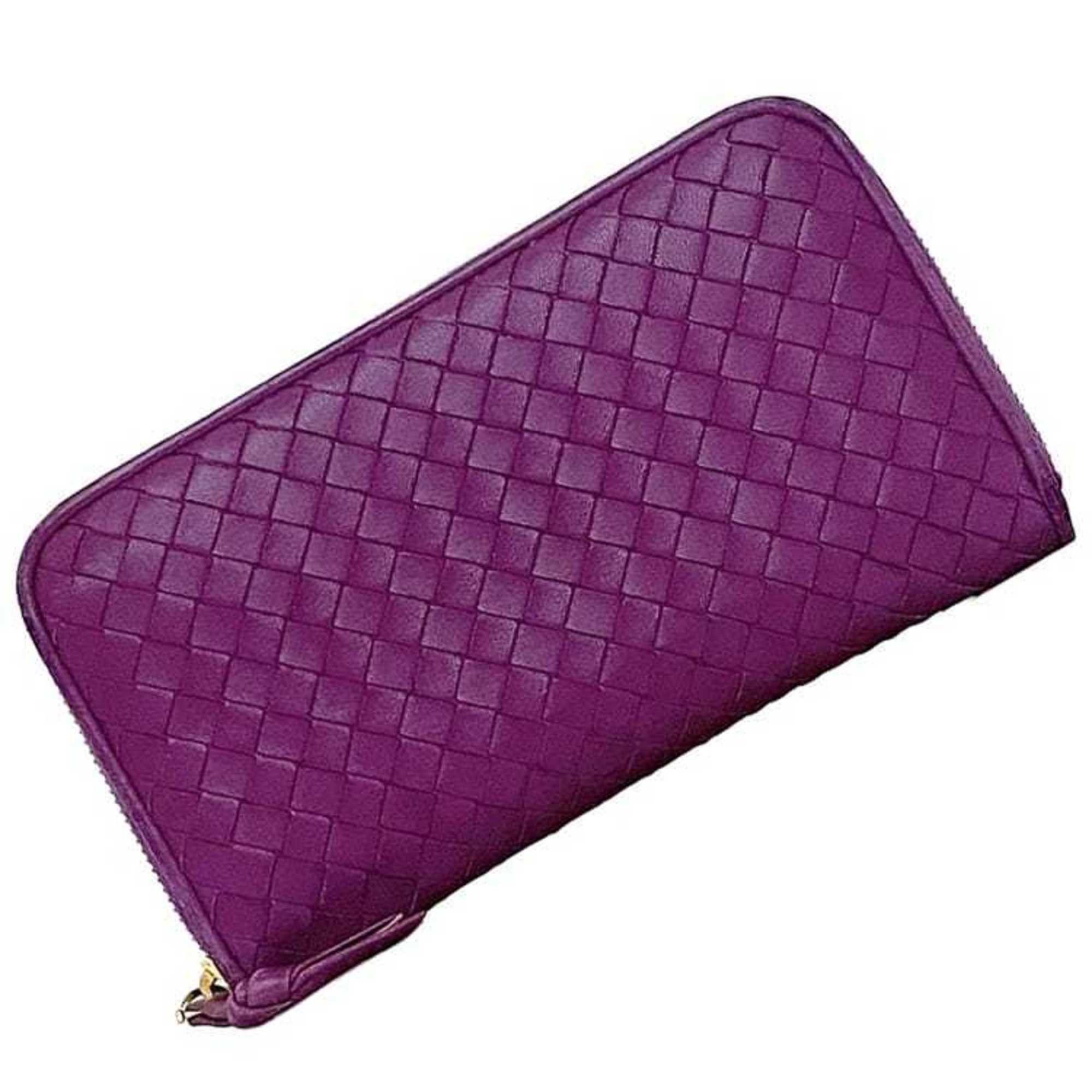 Bottega Veneta Bottega Veneta round long wallet ec-23504 purple intrecciato 114076 V0013 5200 leather EPEV 2009 5376 D BOTTEGA VENETA Size ONE SIZE - 1 Thumbnail