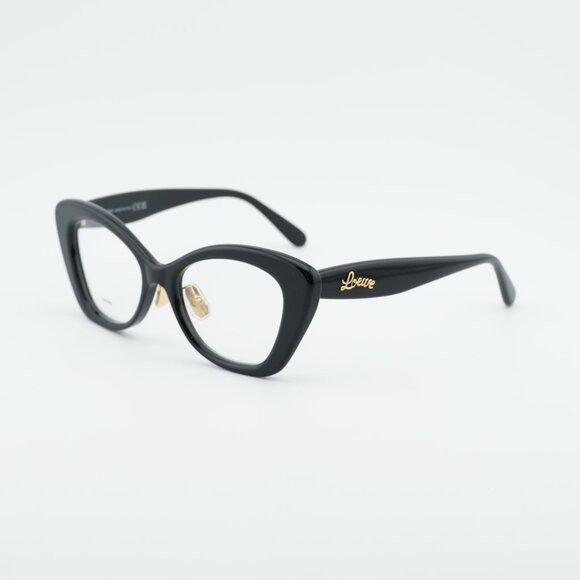 Loewe Loewe LW50067F 001 Eyeglasses Shiny Black 52mm Cat Eye Frame Size ONE SIZE - 1 Thumbnail