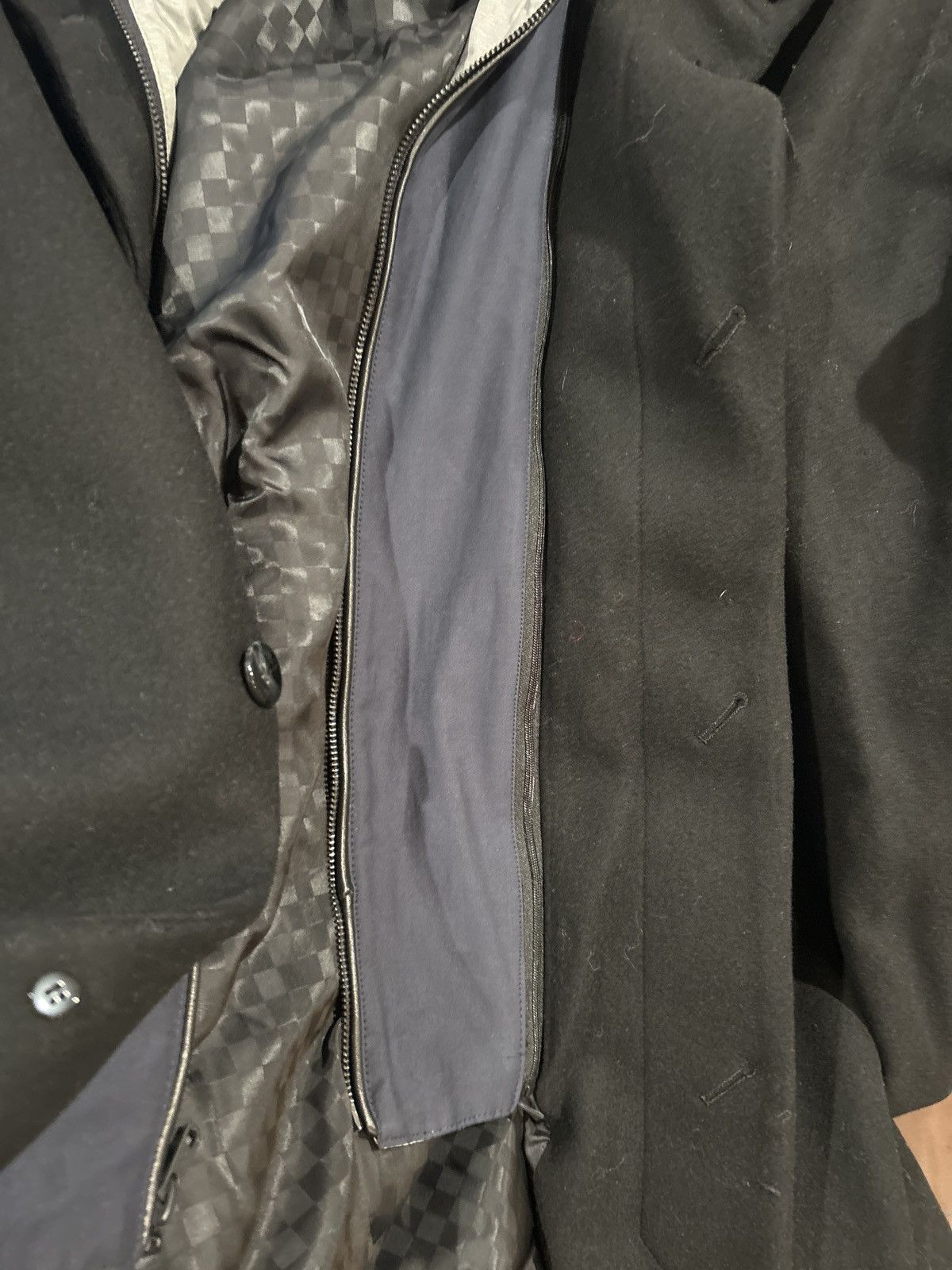 Vince Camuto Vince Camuto Black Wool-Blend Car Coat with Hooded Bib Size US M / EU 48-50 / 2 - 10 Thumbnail
