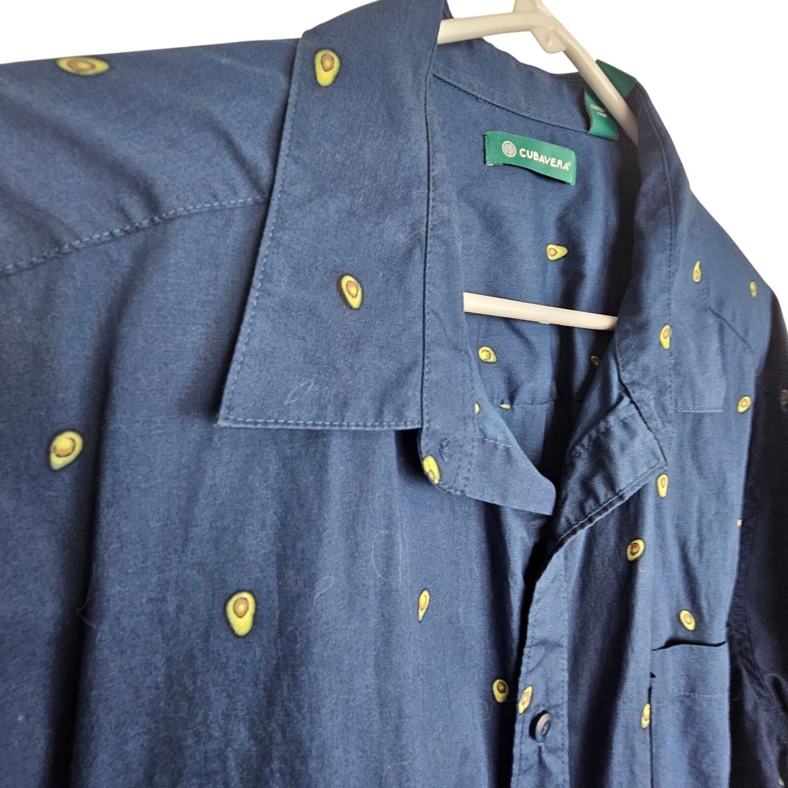 Cubavera Cubavera Mens Avocado Print Button Shirt 2XL Resortwear Size US XXL / EU 58 / 5 - 5 Thumbnail