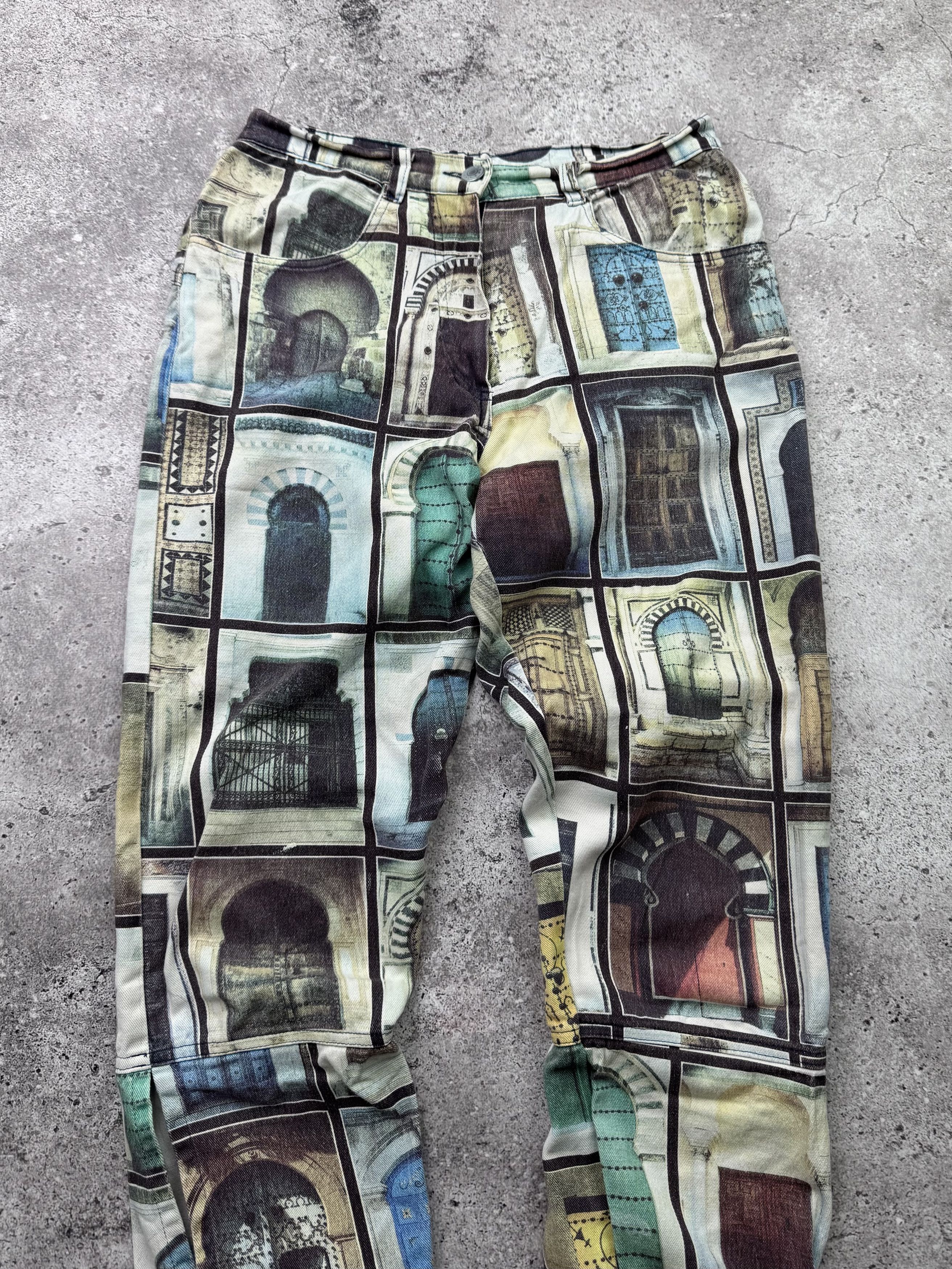 Vintage Vintage Printed Cropped Pants C552(V521) Size 25" / US 0 / IT 36 - 2 Thumbnail