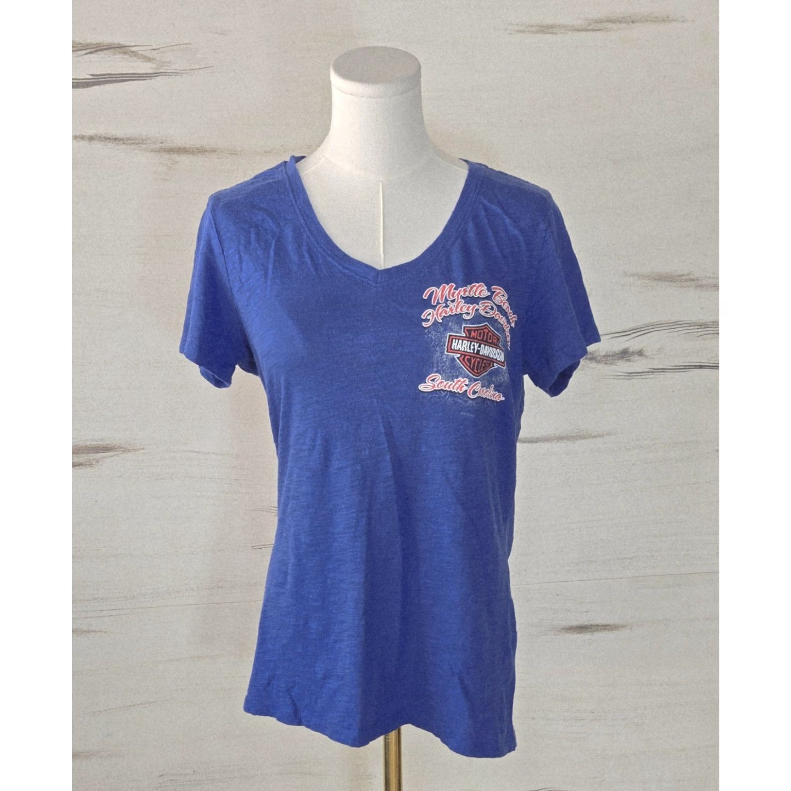 Harley Davidson Harley-Davidson Top Womens Vintage Short Sleeve Size M Blue Size M / US 6-8 / IT 42-44 - 2 Thumbnail