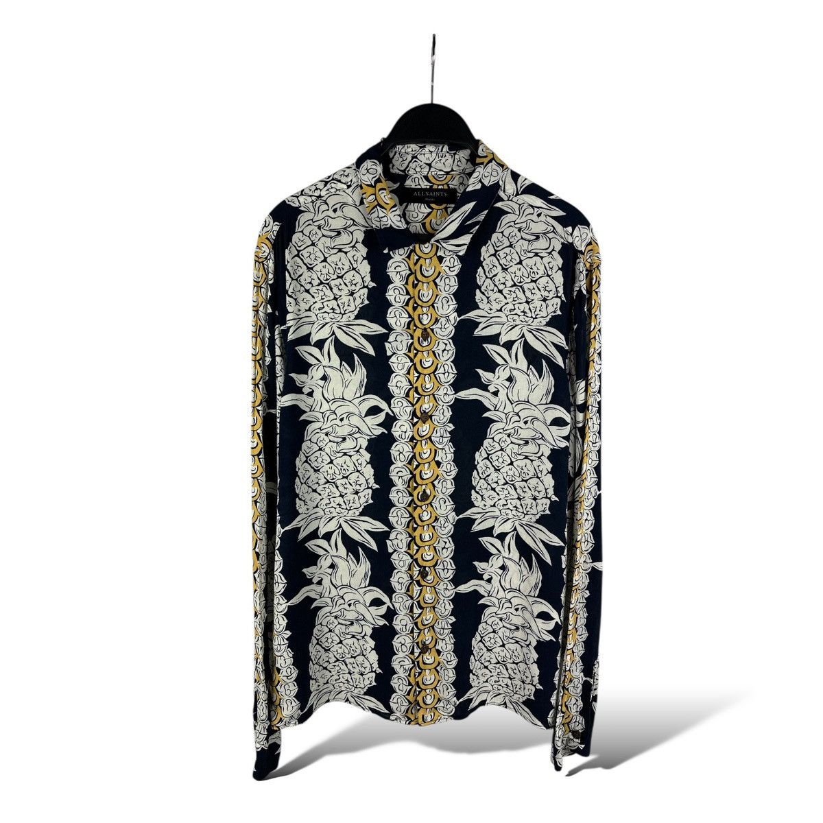 Allsaints Ananas L/S Shirt Lightweight Viscose Hawaiian