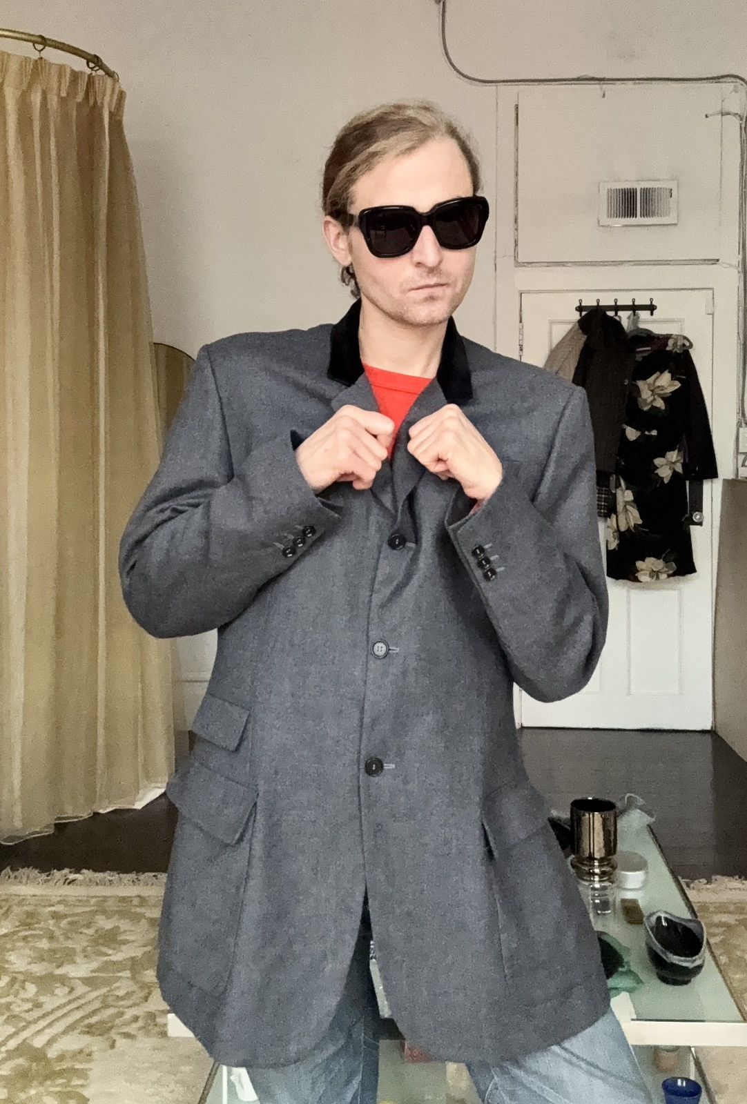Katharine Hamnett London Katharine Hamnett Vintage Velvet Collar Sport Coat Size US M / EU 48-50 / 2 - 10 Thumbnail