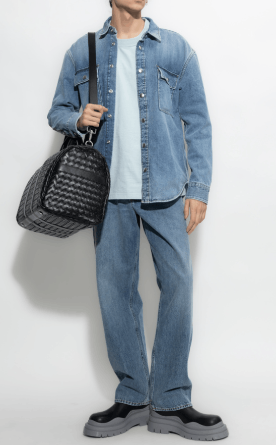 Bottega Veneta o1loc1c0825 754704 Vintage Medium Indigo Denim Shirt in Blue Size US S / EU 44-46 / 1 - 2 Thumbnail