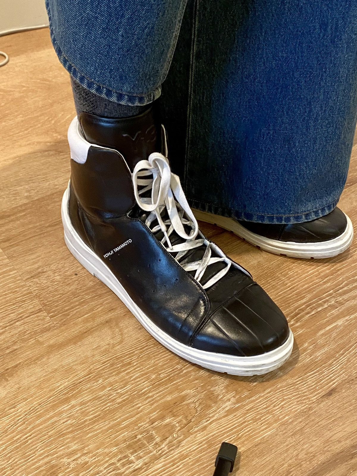 image of Adidas x Y 3 Y-3 Star High Top Sneaker in Black, Men's (Size 13)