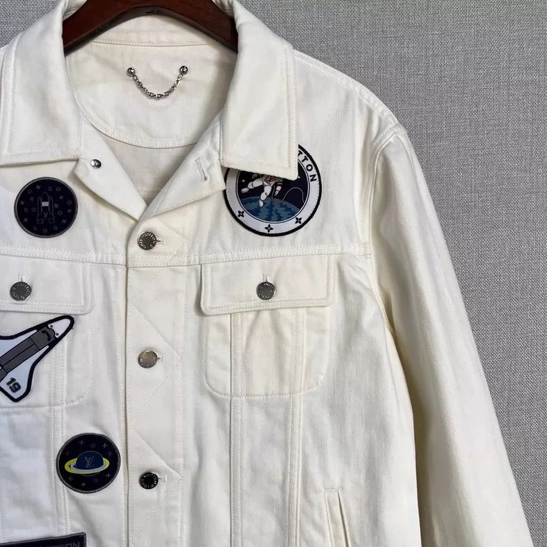 Louis Vuitton Louis Vuitton White astronaut denim jacket 2504-Nextarrow Size US L / EU 52-54 / 3 - 3 Thumbnail