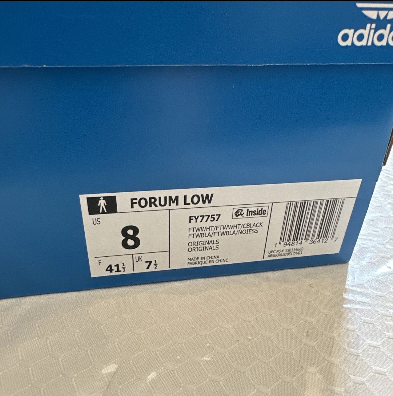 Adidas Adidas Forum Low Men's Sneakers Cloud White/Core Black SZ 8 Size US 8 / EU 41 - 7 Thumbnail