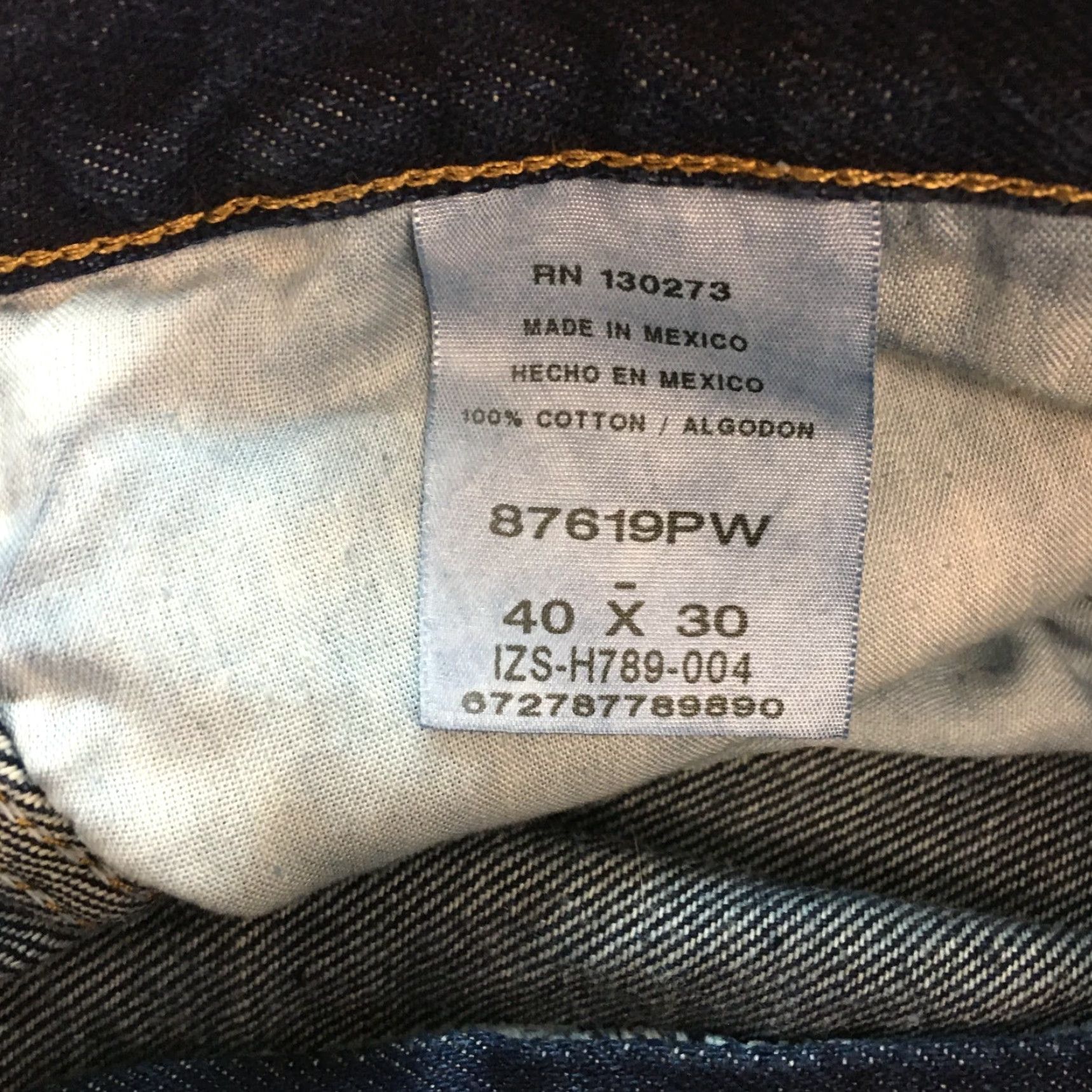 Denime Rustler Mens Heavyweight Regular Fit Straight Leg Blue Denim Jeans Size 40x30 Vintage Size US 40 / EU 56 - 6 Thumbnail