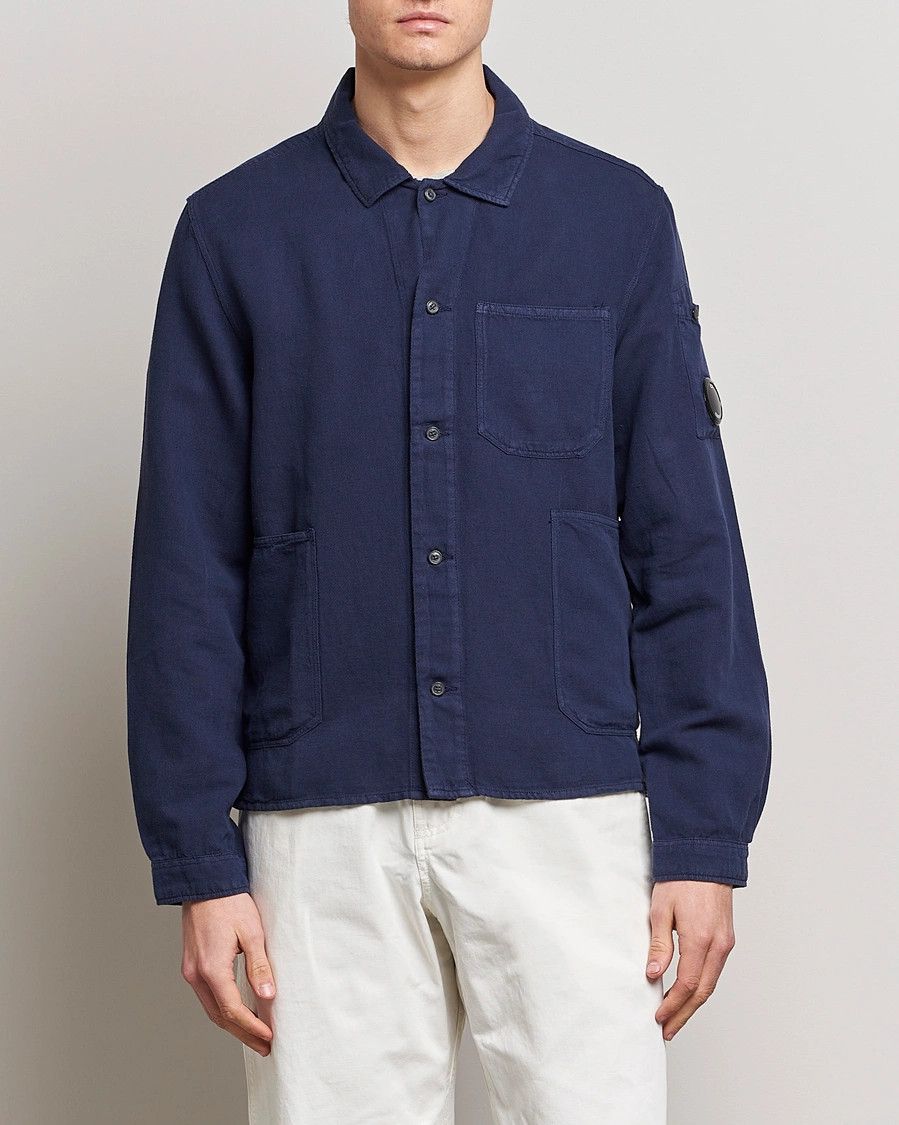 C.P. Company o1y1224 Solid Color Shirt in Navy Blue Size US L / EU 52-54 / 3 - 3 Thumbnail