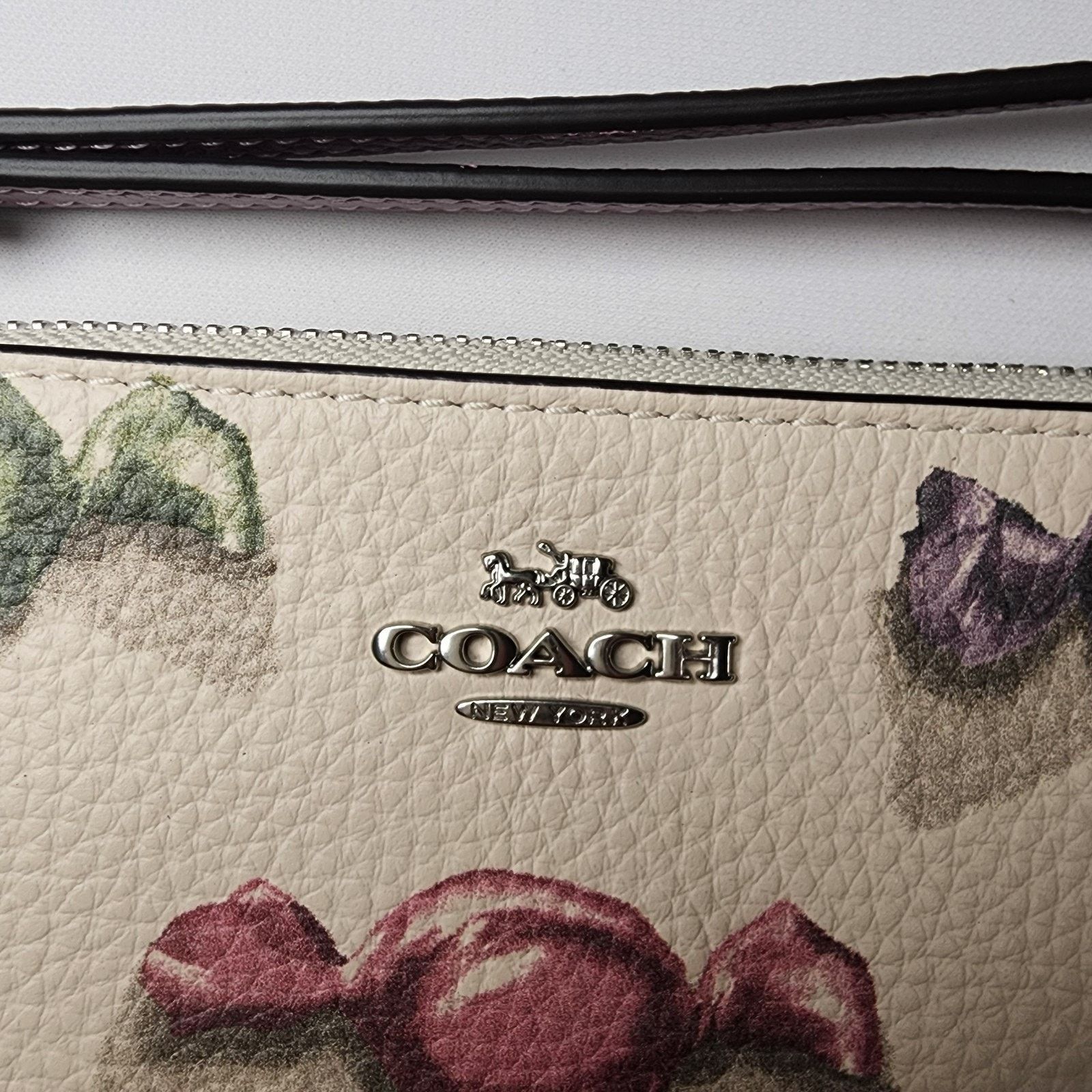Coach COACH CDF34 Corner Zip Wristlet Candy Charm Chalk/Jasmine V2 Size ONE SIZE - 2 Thumbnail