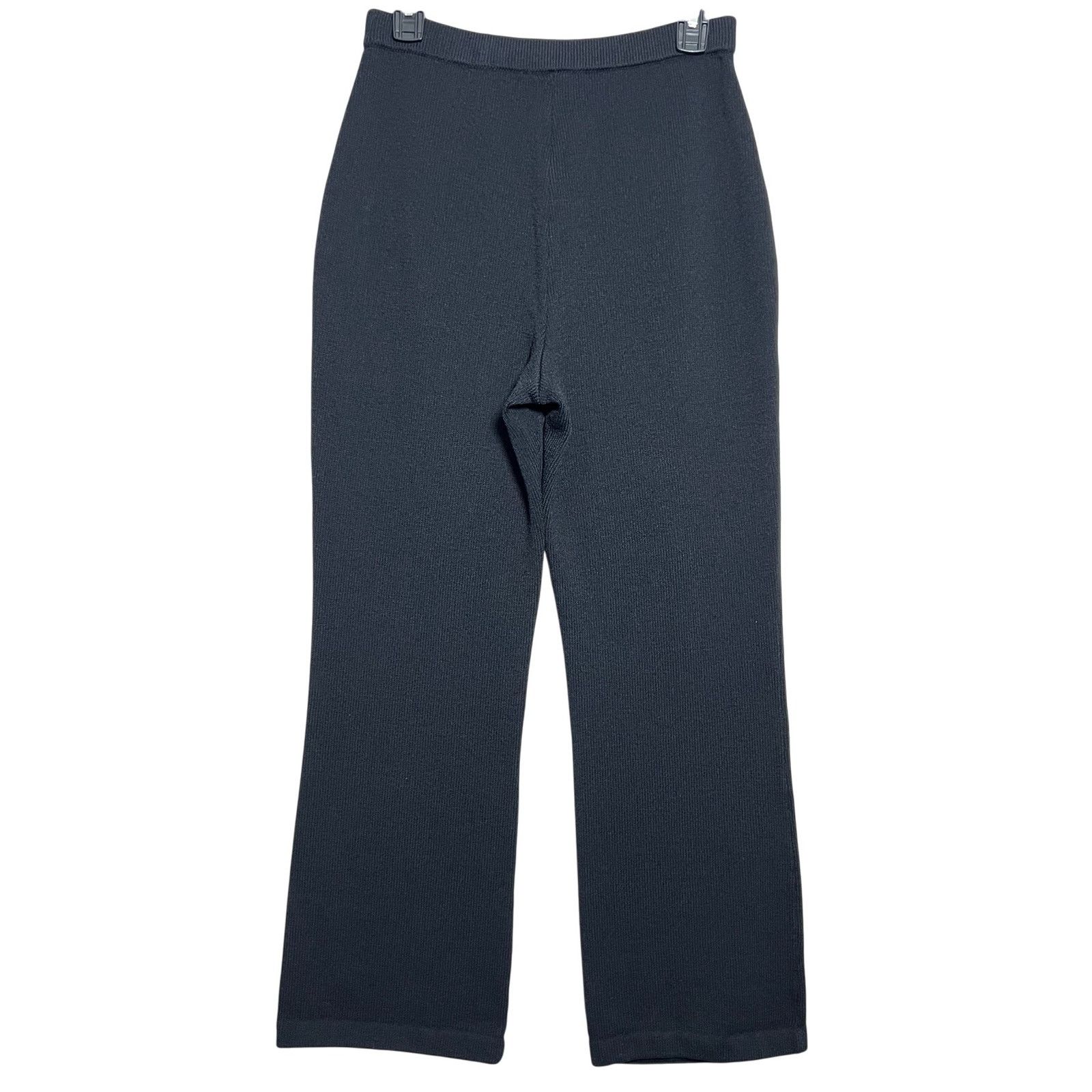 Other St John Black Knit Pants Size 8 Stretch Pull On Straight USA Size 30" / US 8 / IT 44 - 2 Thumbnail