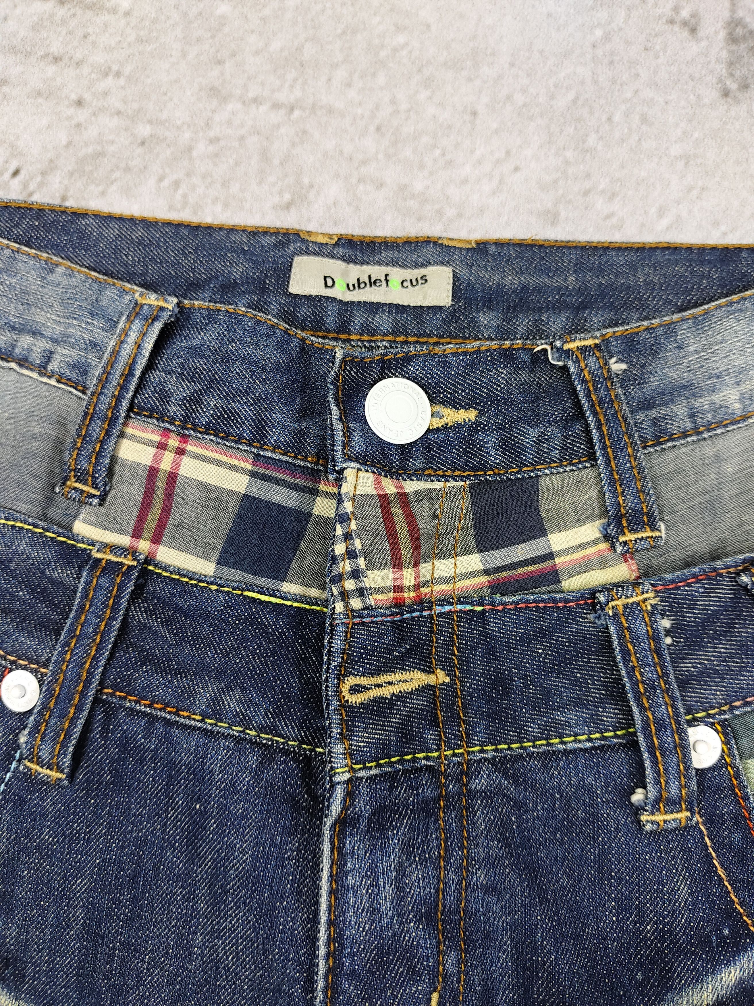 Japanese Brand 00s Double Focus🇯🇵 Hybrid Y2K Punk Grunge Patchwork Pants Size US 30 / EU 46 - 8 Thumbnail