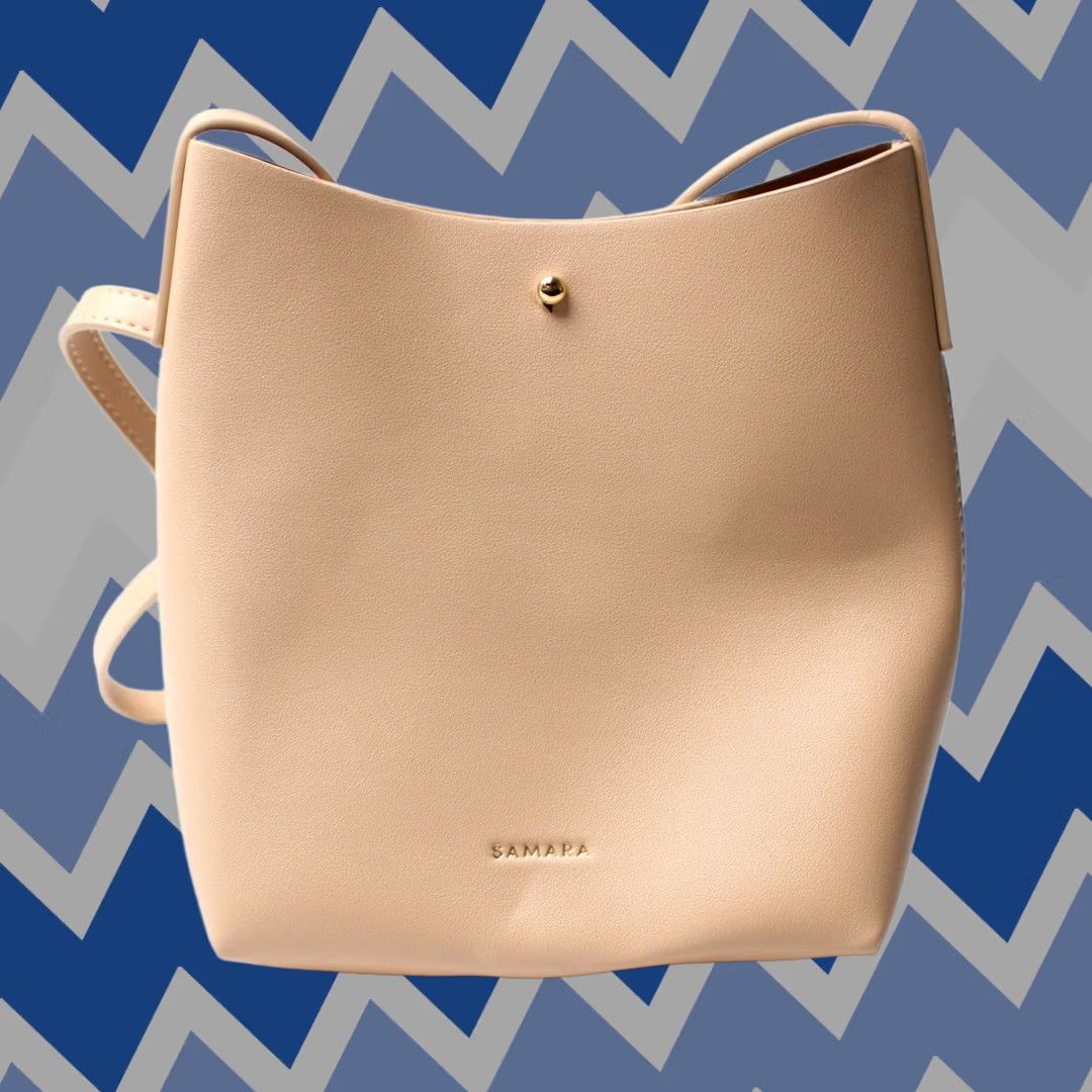 Vintage Samara Women's Vegan Leather Bag Bucket Style Shoulder Bag CL8 Pink OSFM Size ONE SIZE - 1 Thumbnail